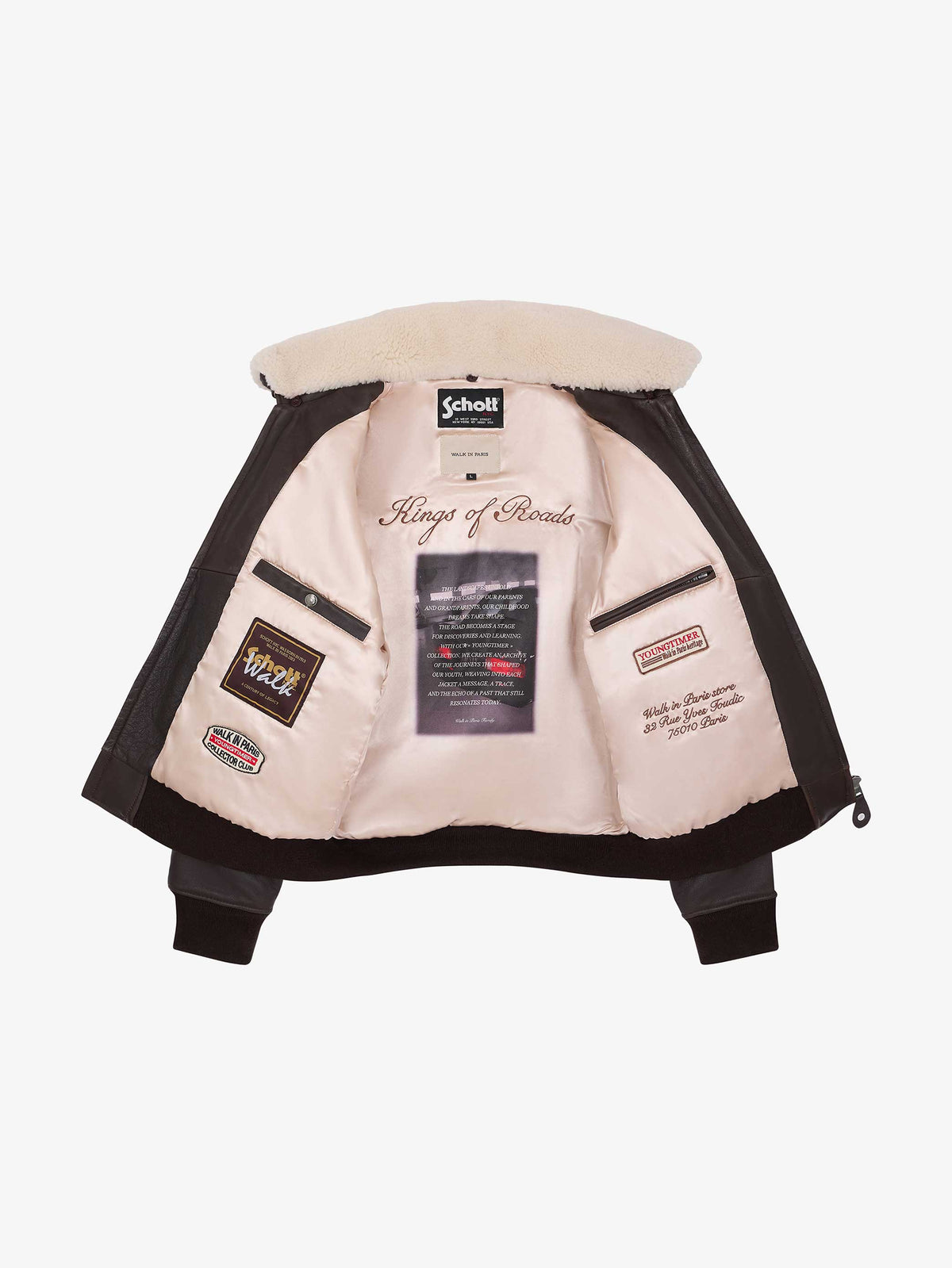 Walk in Paris X Schott NYC ® - The Youngtimer brown flight jacket