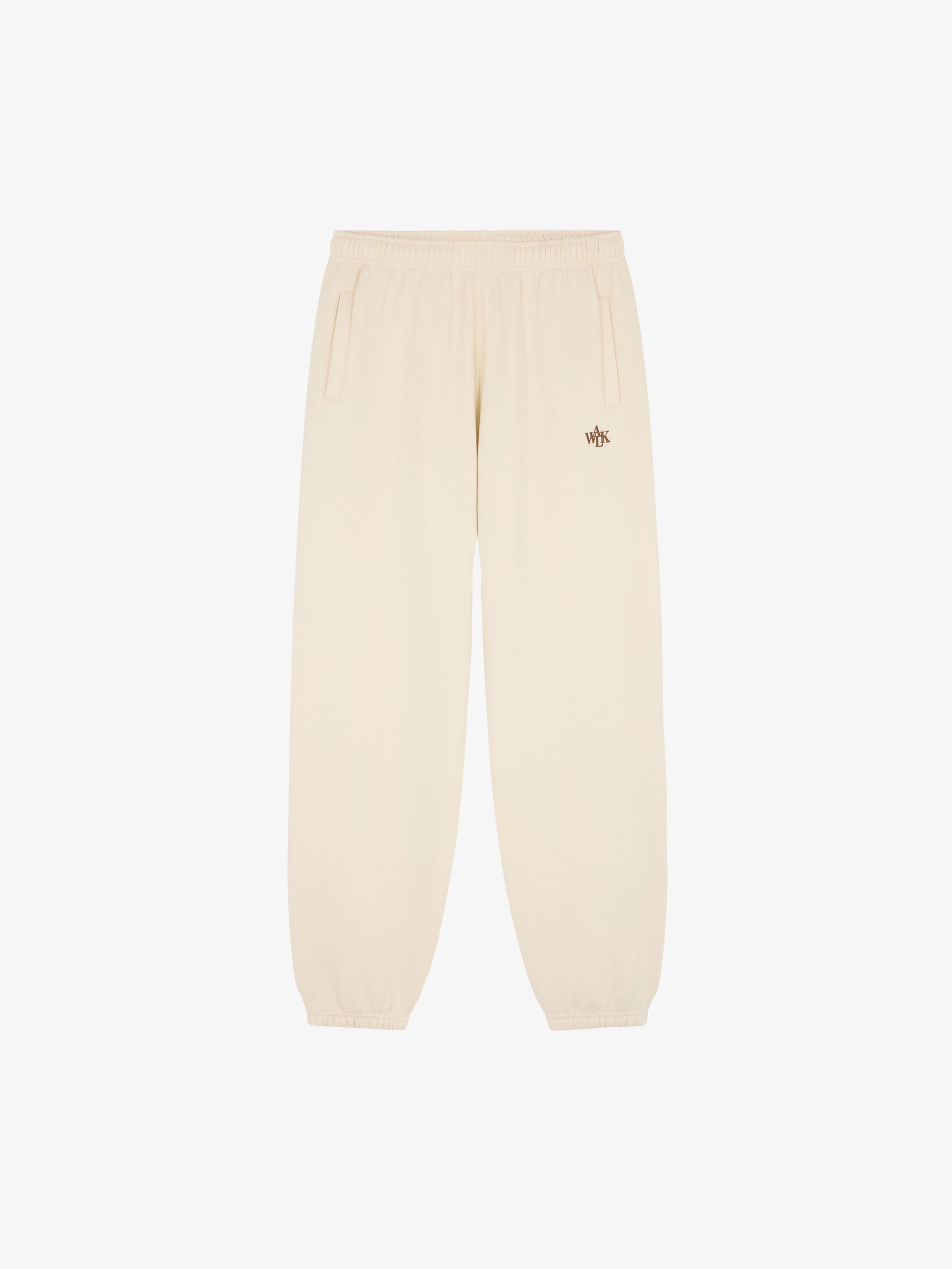 Beige fleece jogging pants 1