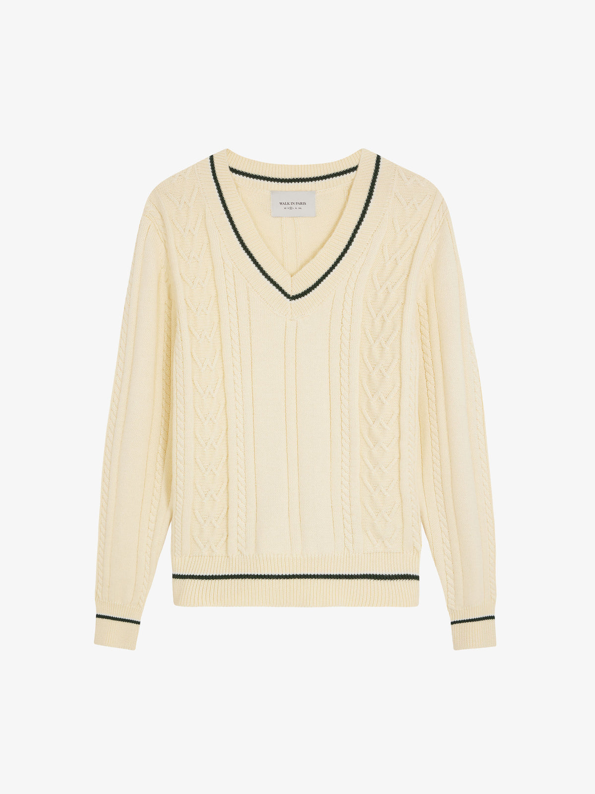 The beige knitted sweater