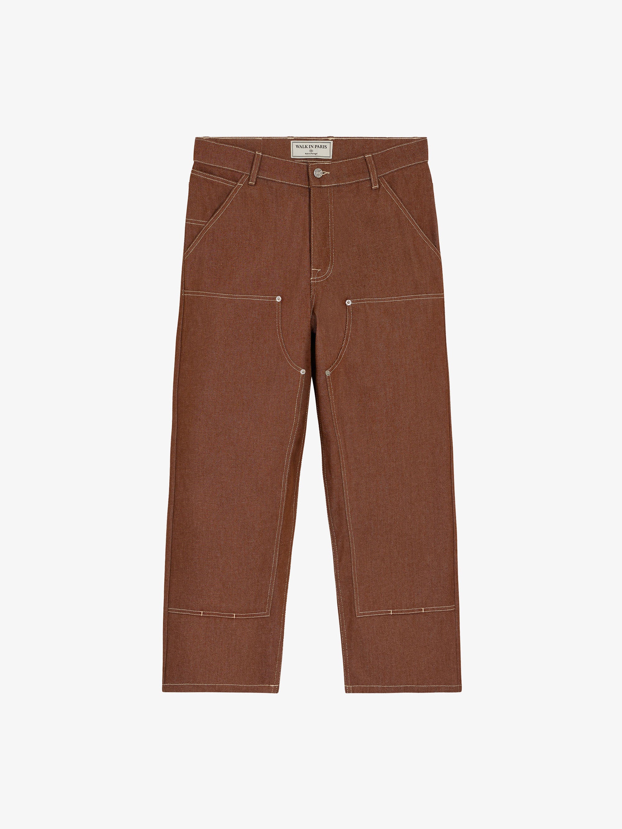 Brown denim carpenter pants 1