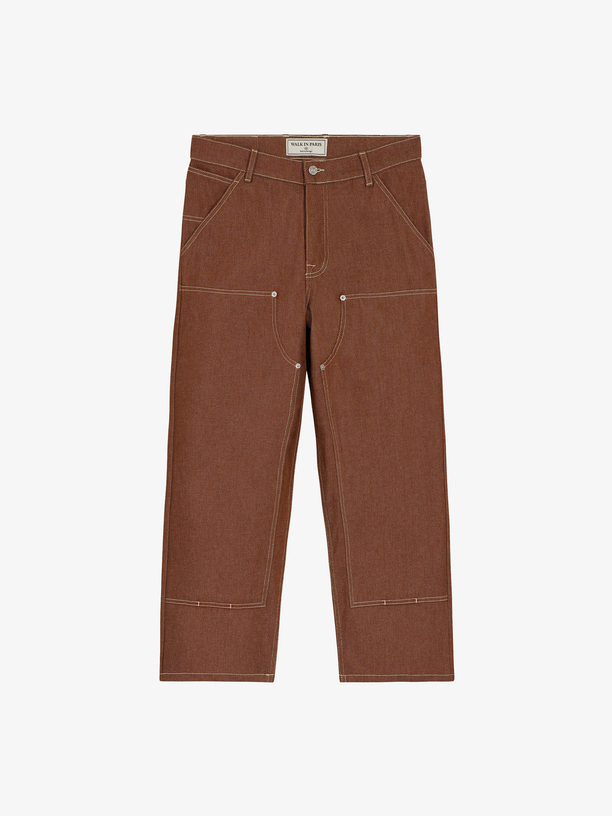 Brown denim carpenter pants