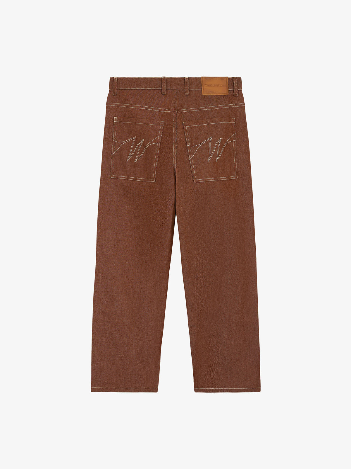 Brown denim carpenter pants
