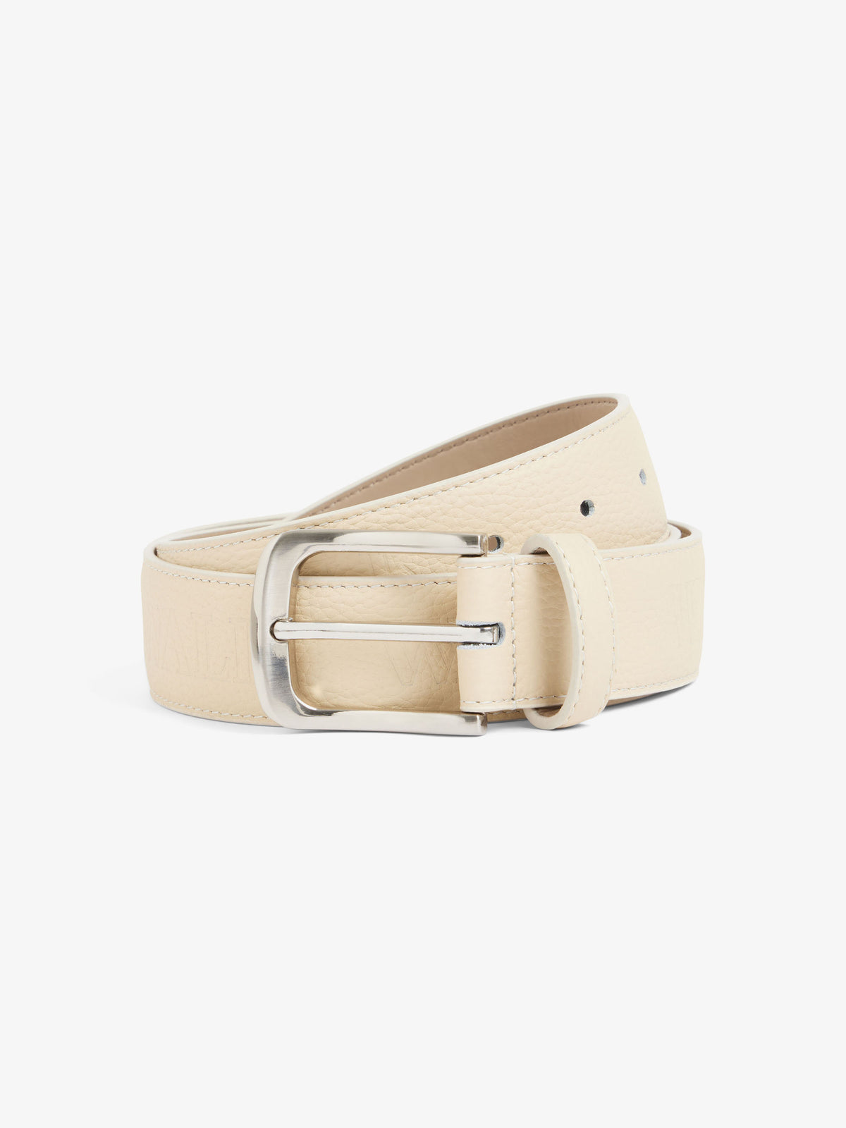 La ceinture en cuir beige