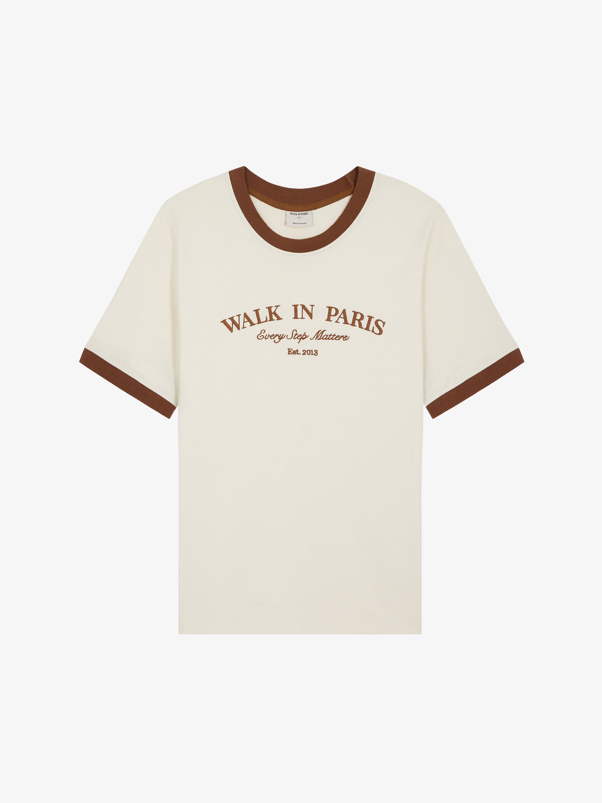 The beige Every Step Matters t-shirt  1