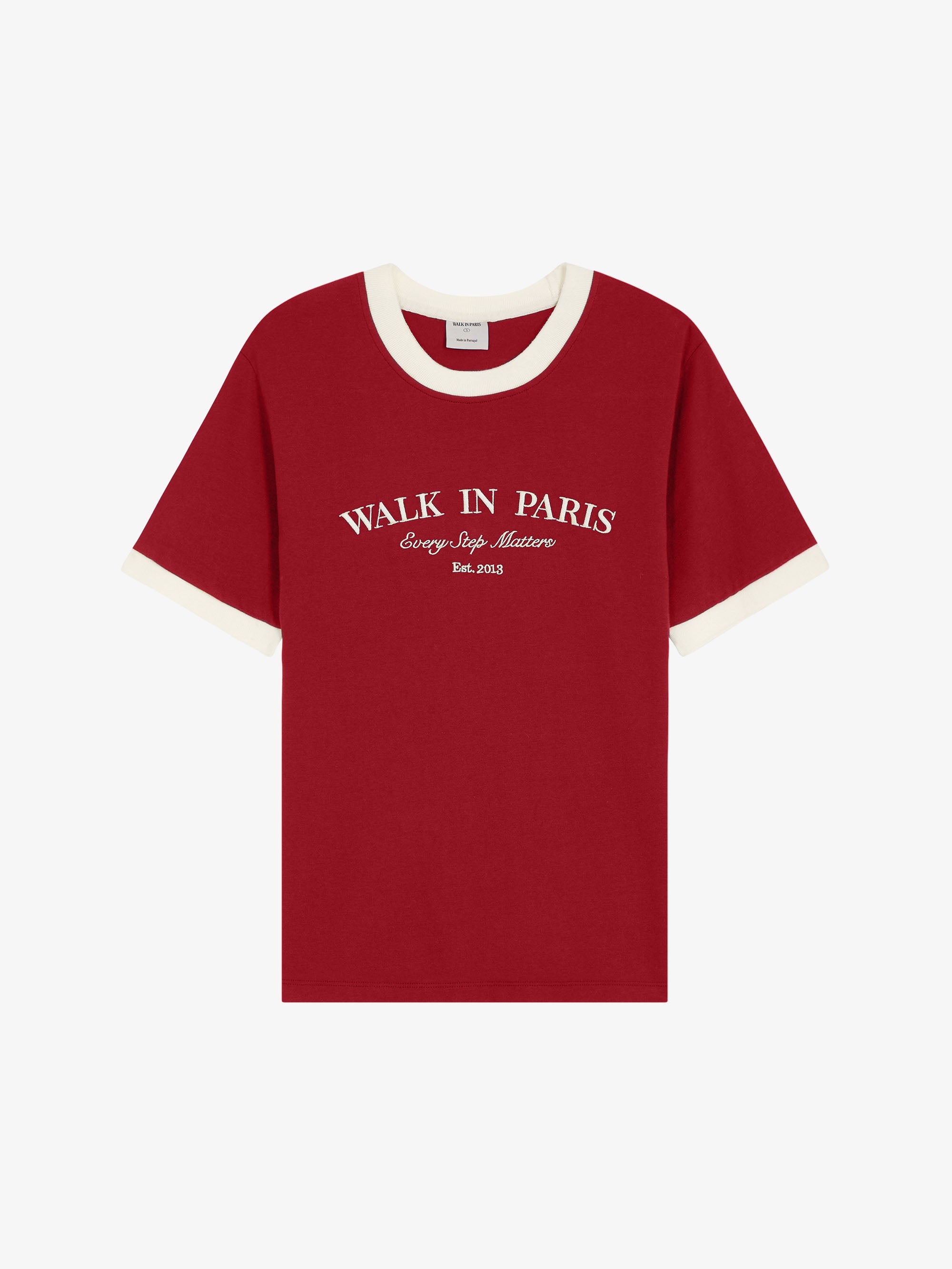 The burgundy Every Step Matters t-shirt  1