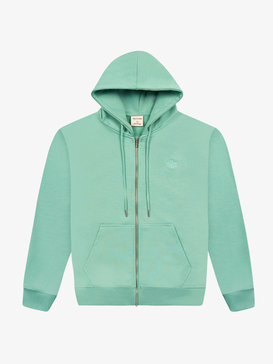 Le hoodie zippé vert d'eau