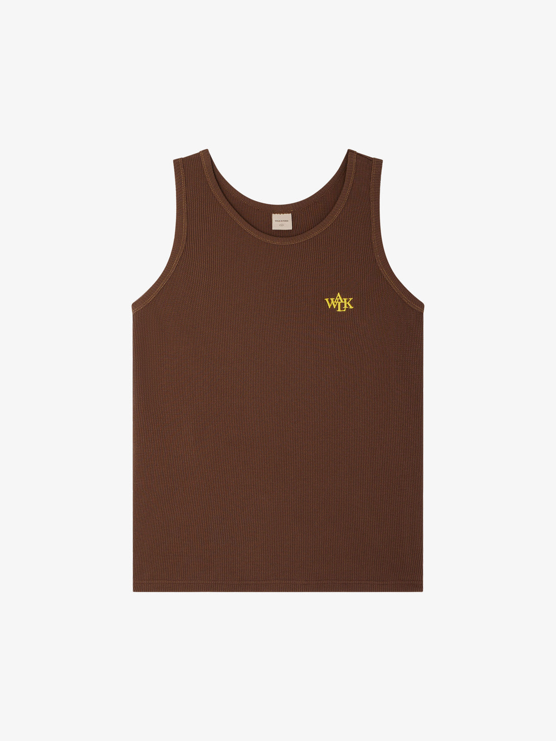 Le débardeur marron brodé