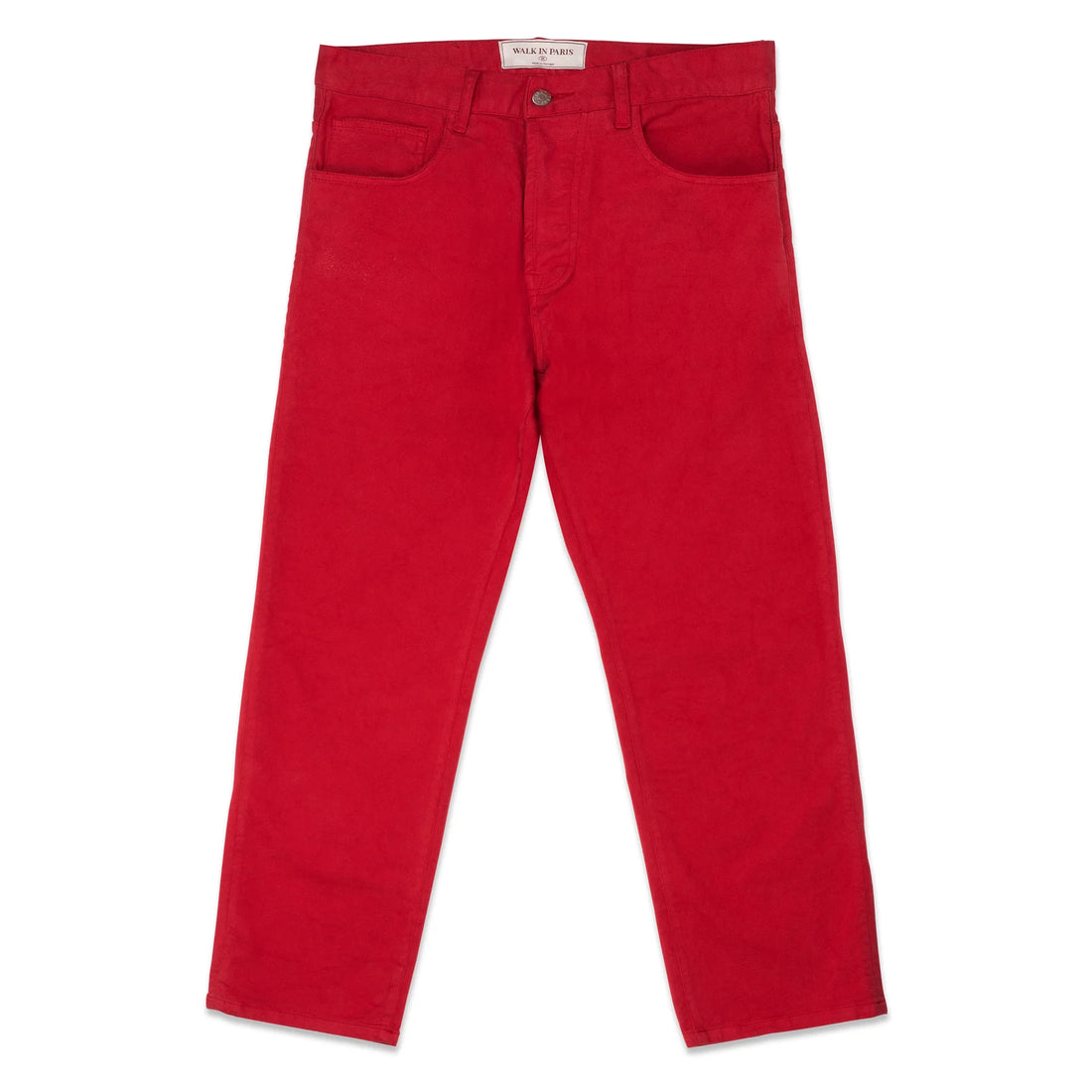 LE PANTALON EN JEAN ROUGE