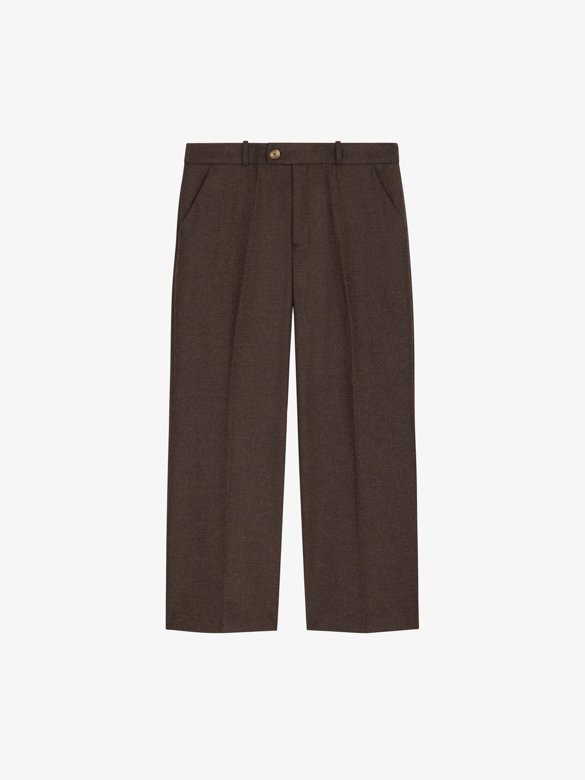 Brown wool suit pants