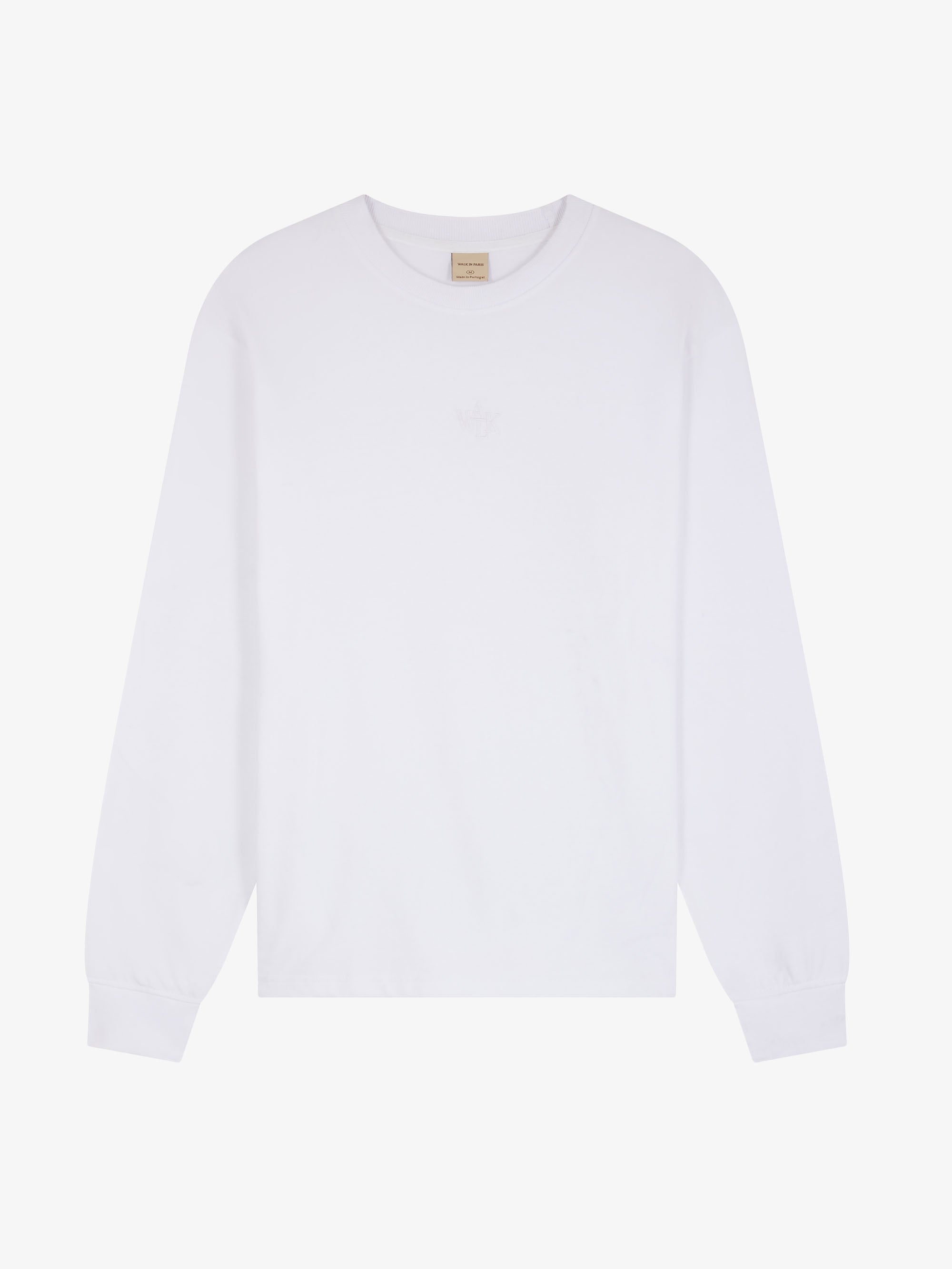 Le t-shirt manches longues signature blanc 1