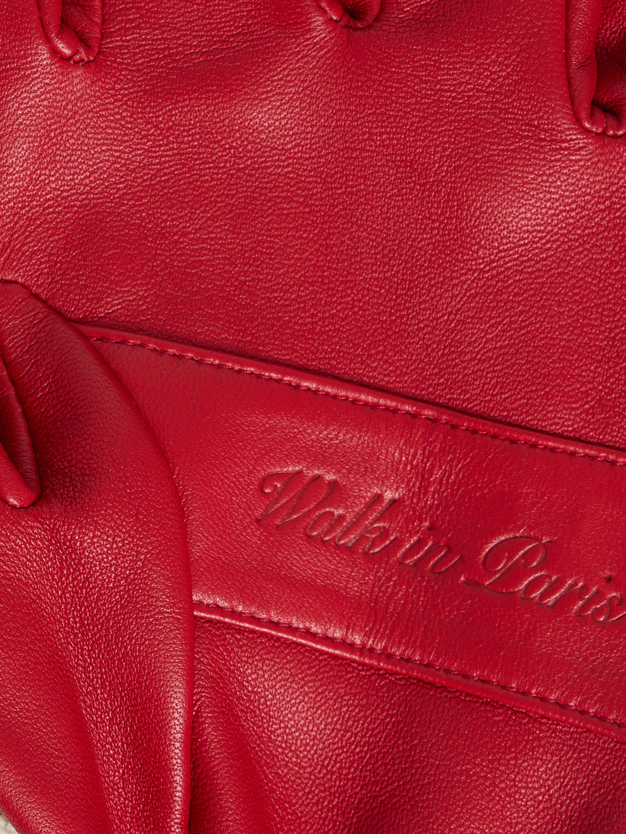 Les gants de conduite en cuir rouge 2