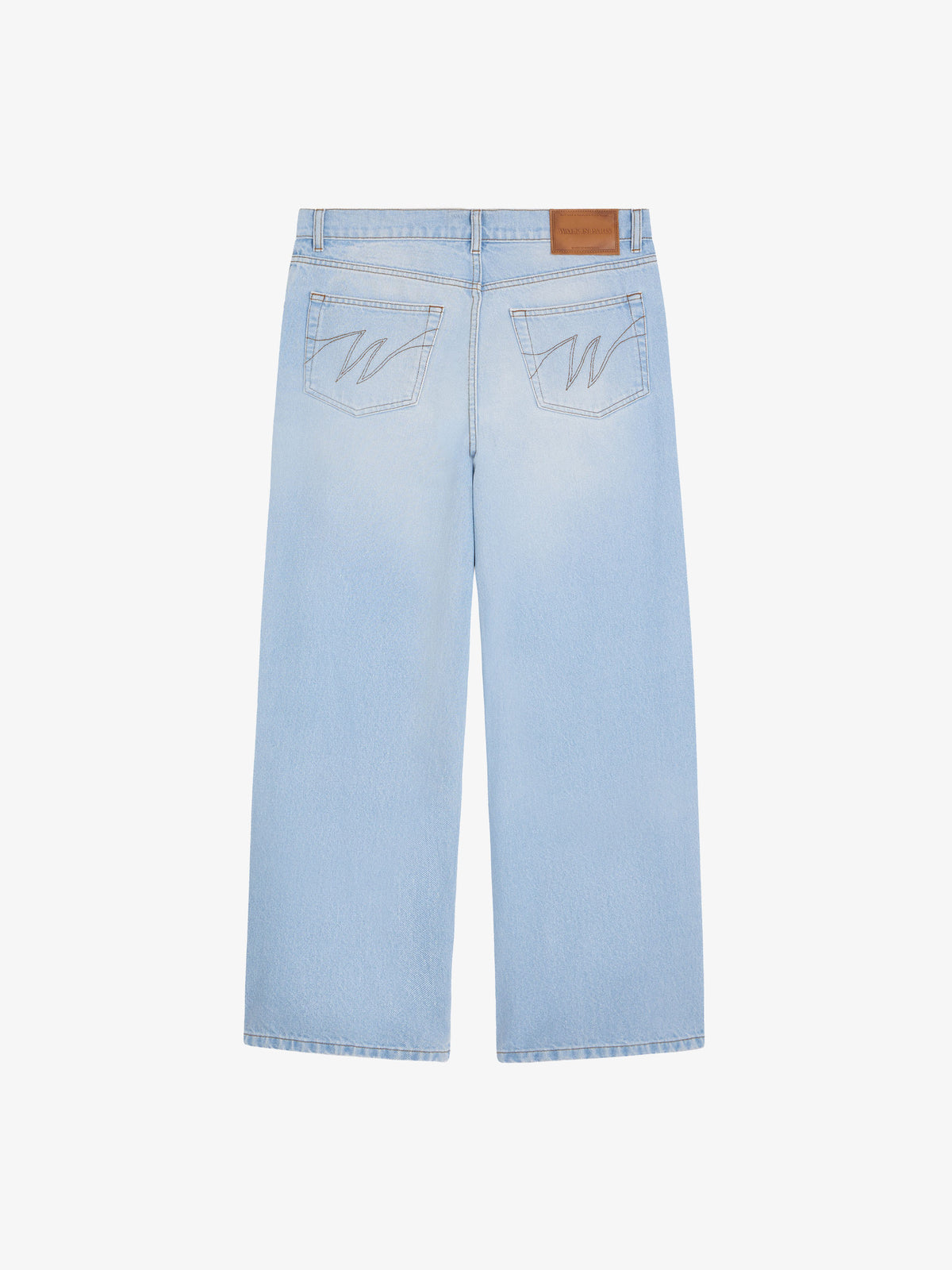 Baggy pants in light-washed denim