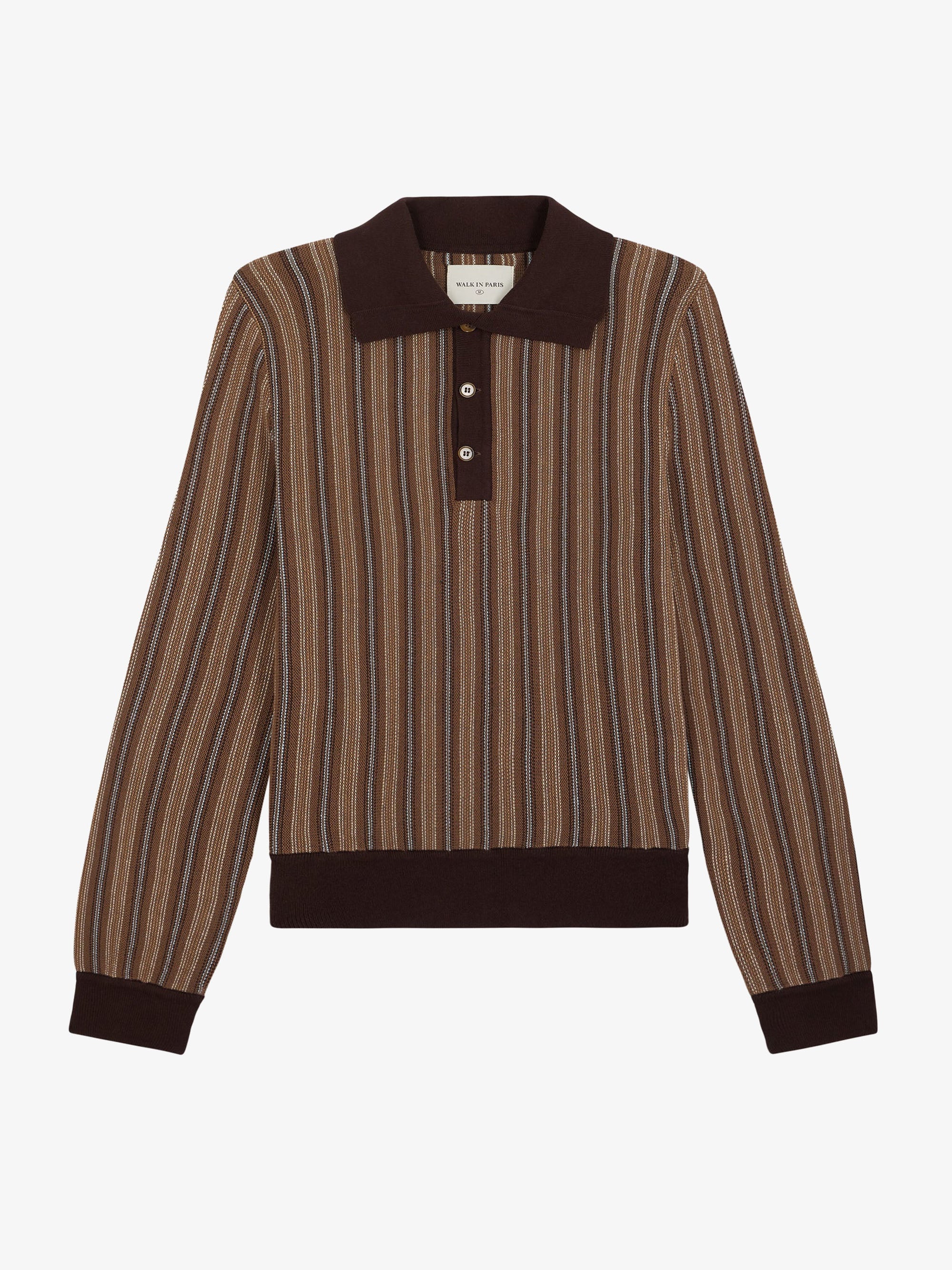 The brown long-sleeved sweater 1