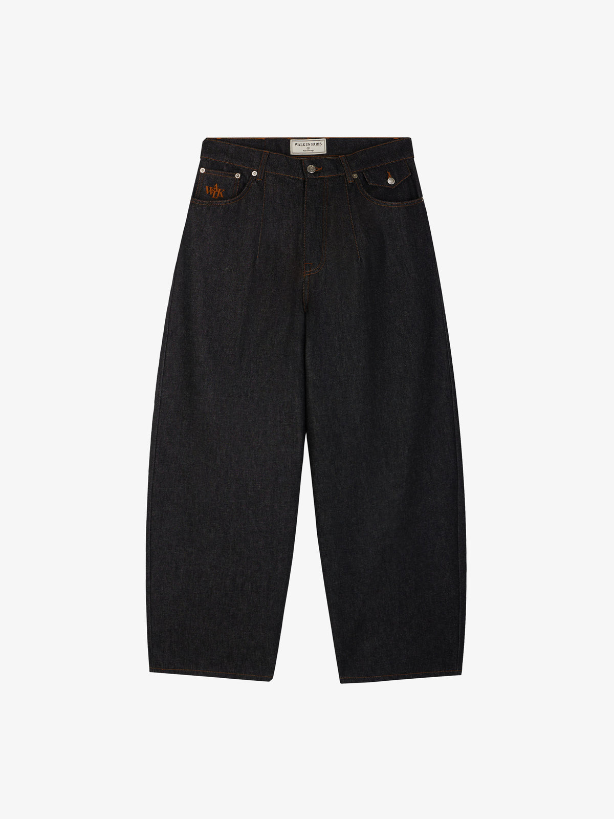 Le pantalon ballon en denim brut