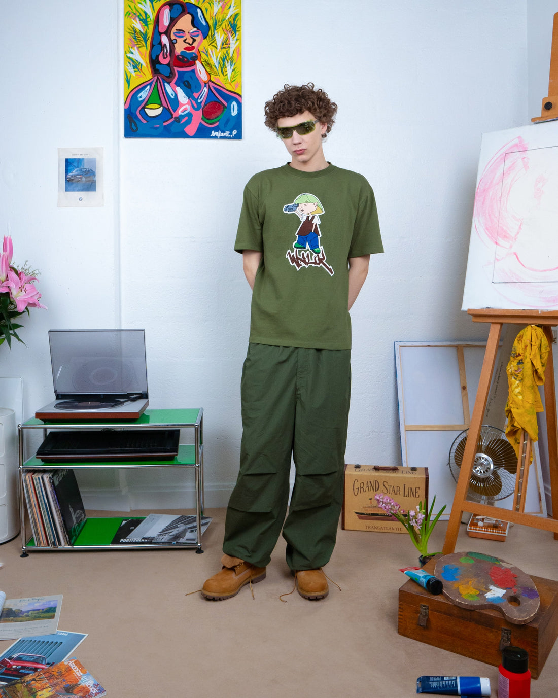 The khaki parachute pants