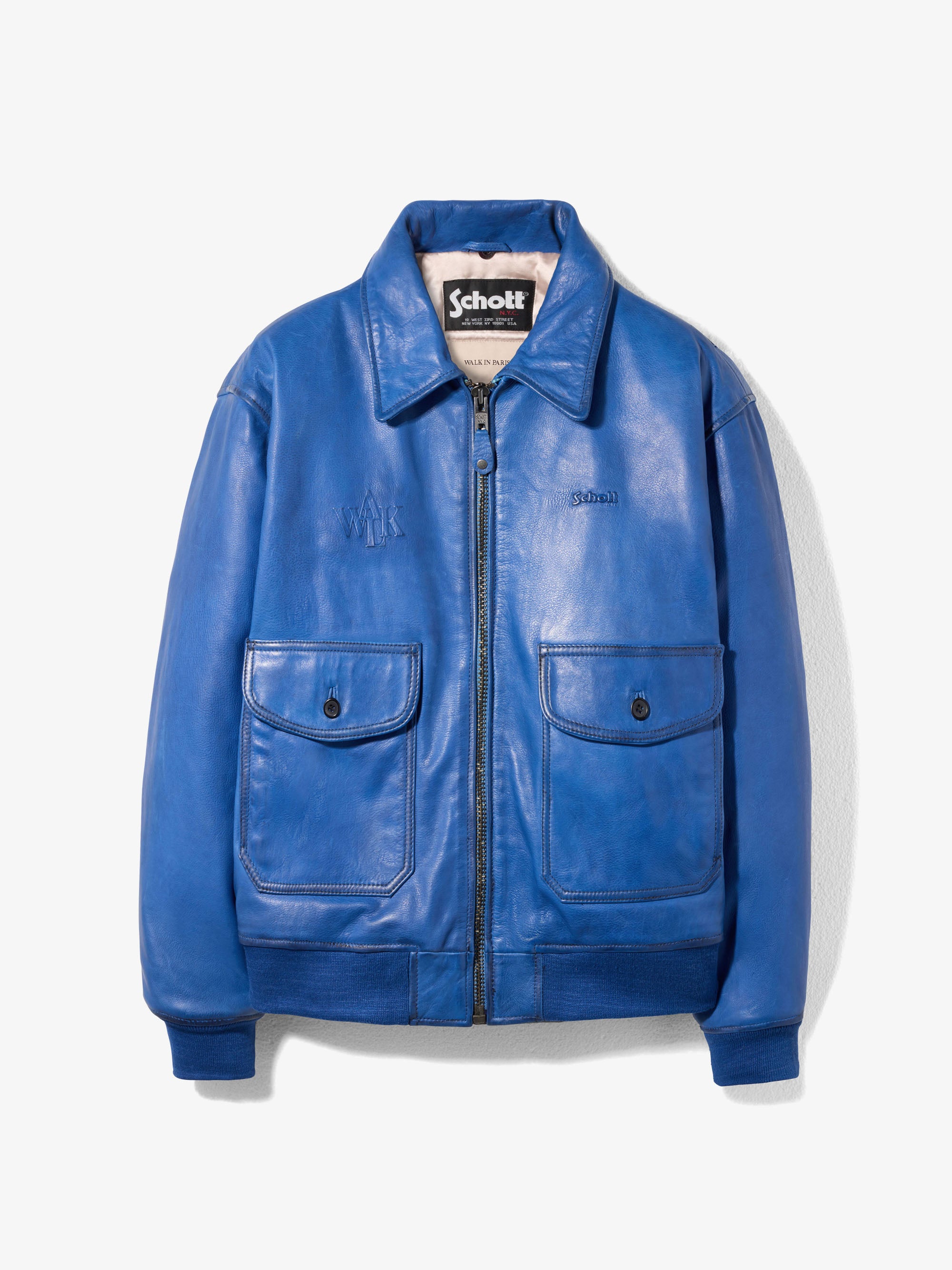 Walk in Paris X Schott N﻿YC ® - Blue flight jacket 9