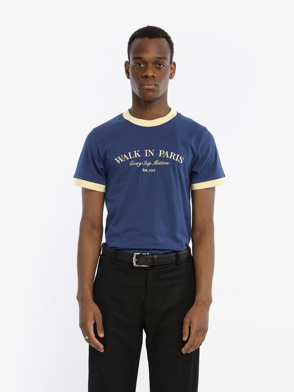 The blue Every Step Matters t-shirt  2