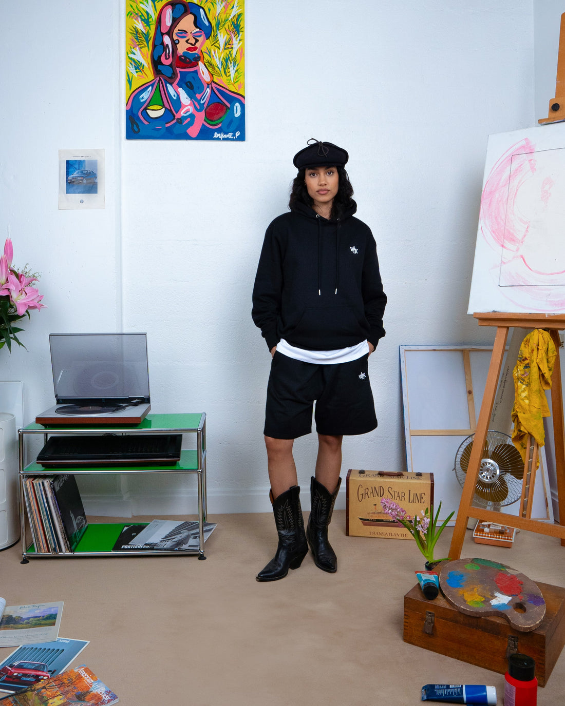 Le short molletonné noir