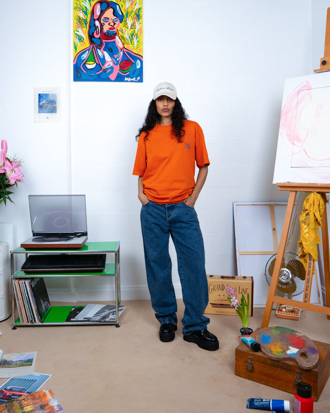 The tangerine embroidered t-shirt