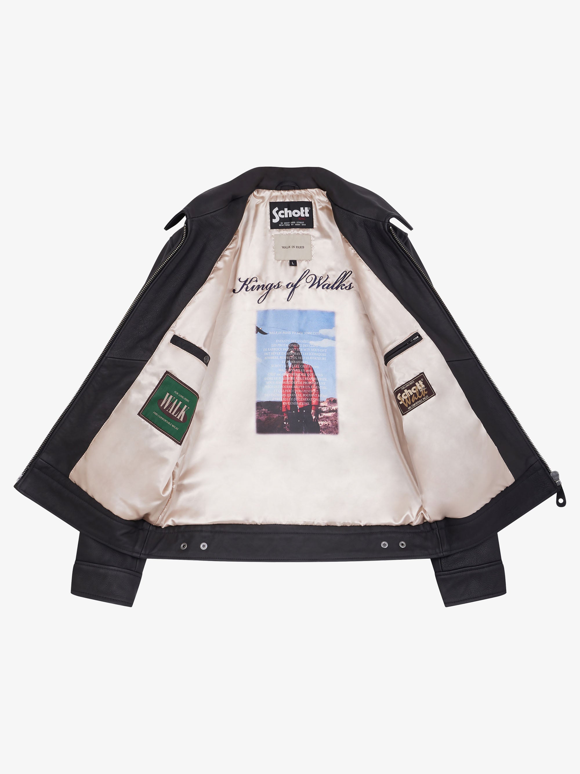 Walk in Paris x Schott NYC - The black leather jacket 3