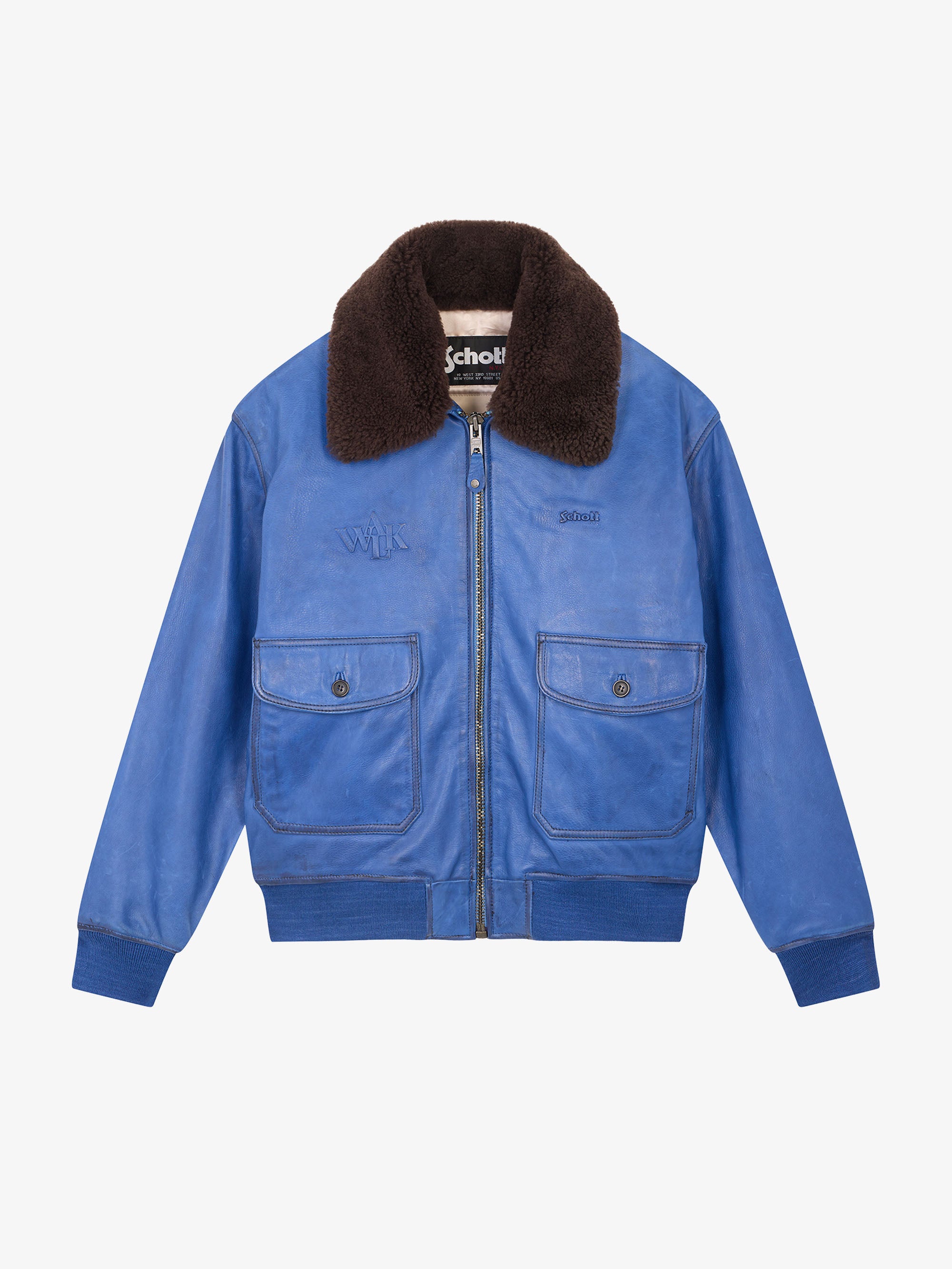 Walk in Paris X Schott N﻿YC ® - Blue flight jacket 1