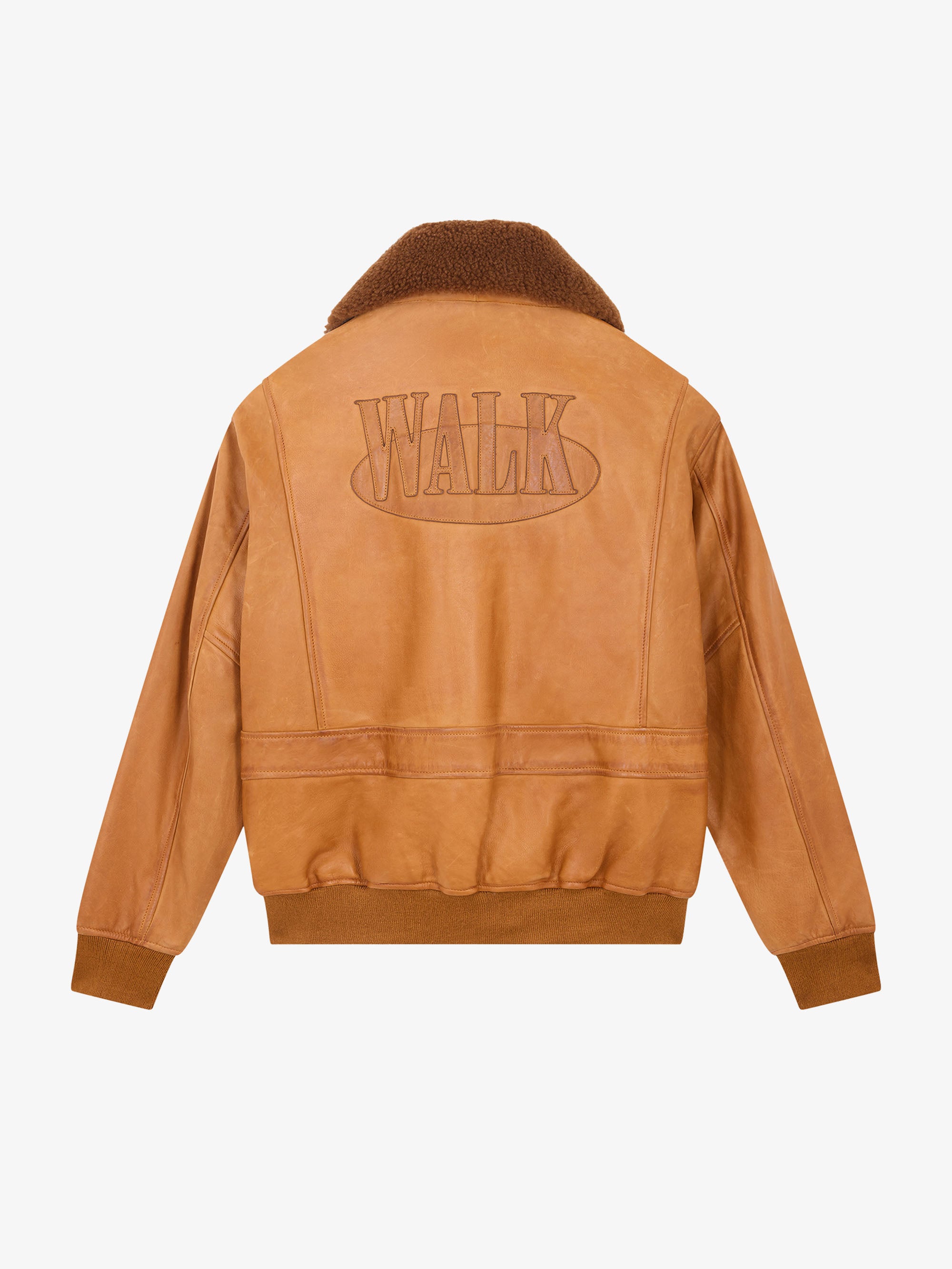 Walk in Paris X Schott NYC ® - Camel flight jacket 2