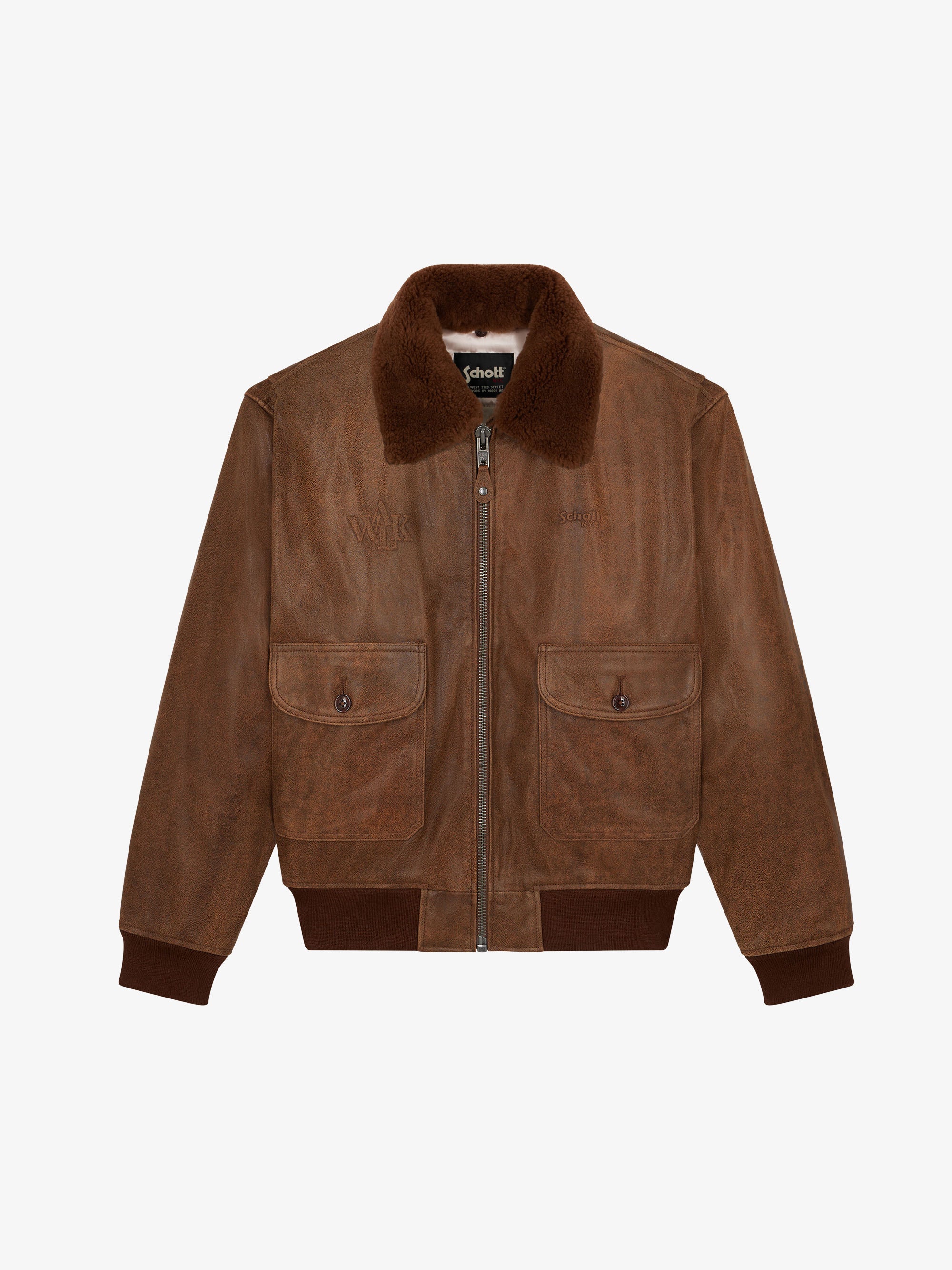 Walk in Paris x Schott NYC ® - Amber flight jacket 1