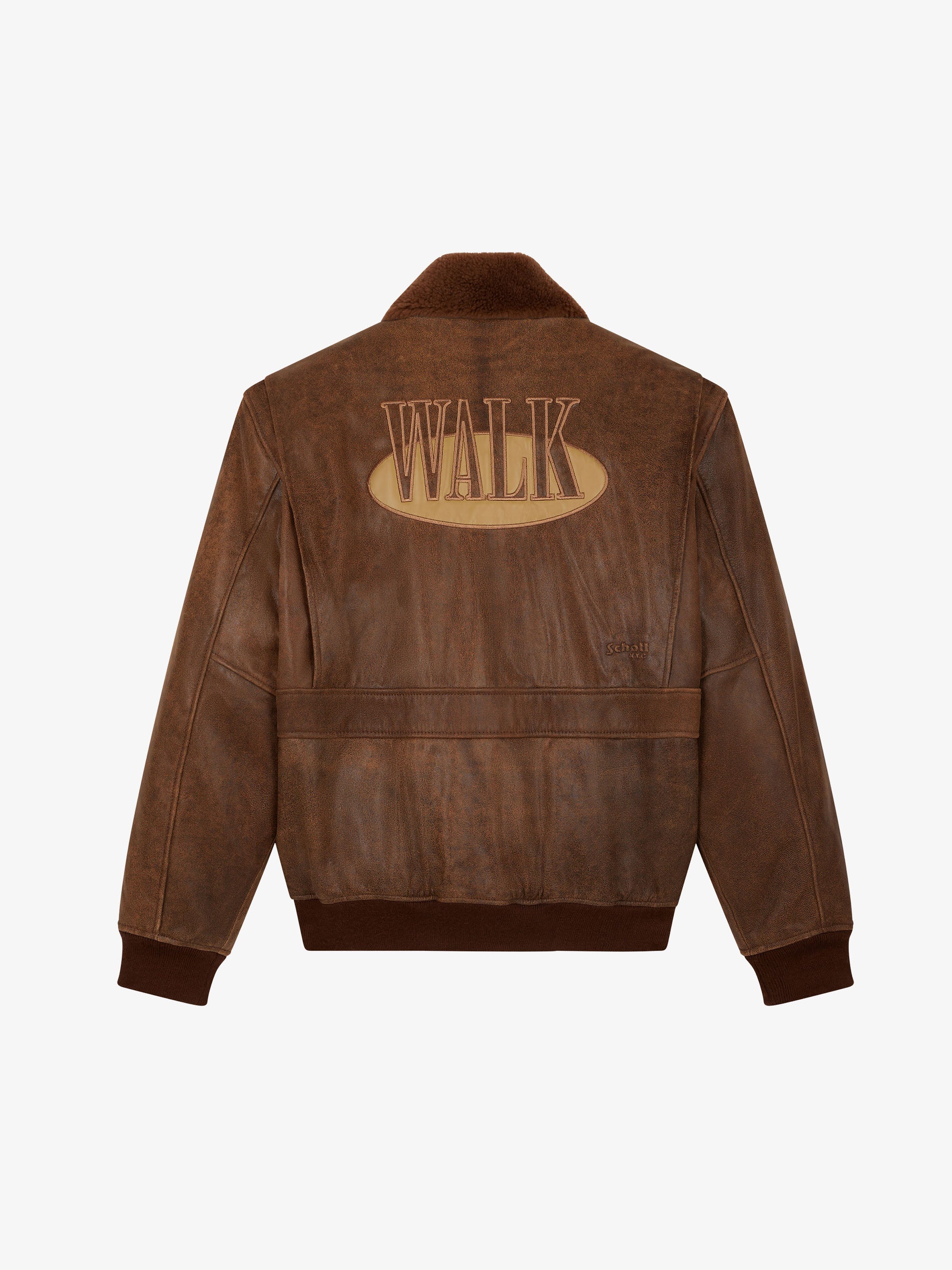 Walk in Paris x Schott NYC ® - Amber flight jacket 2