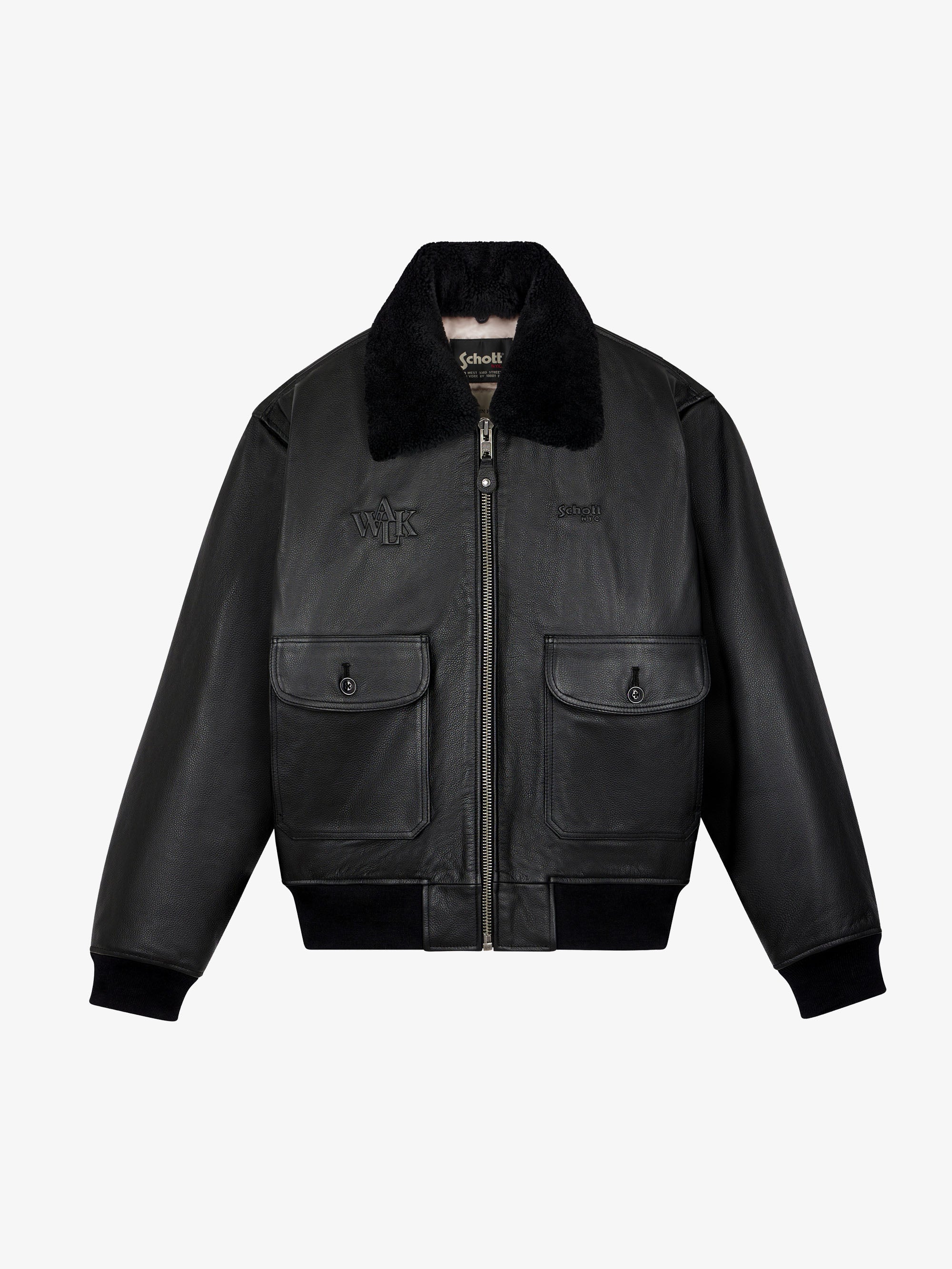 Walk in Paris x Schott NYC ® - Onyx flight jacket 1