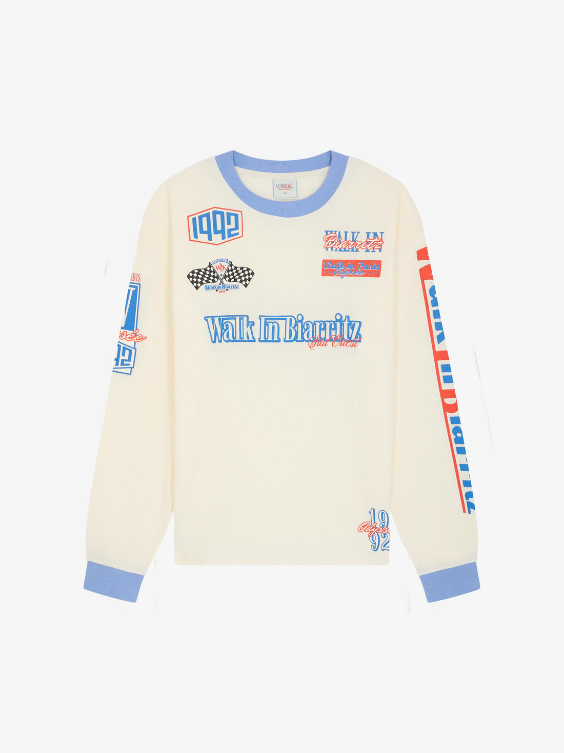 Long-sleeved "Walk in Biarritz" Motor Racing sand T-shirt
