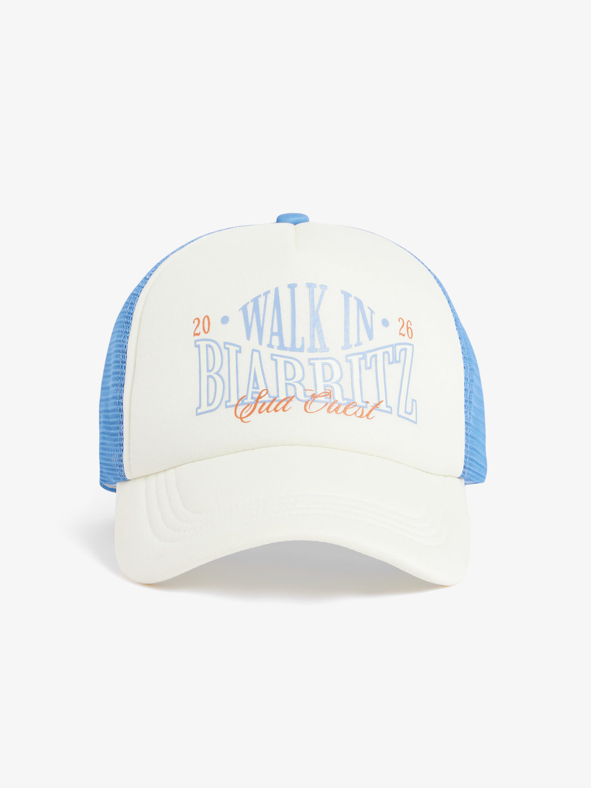 The "Walk in Biarritz" beige Trucker cap