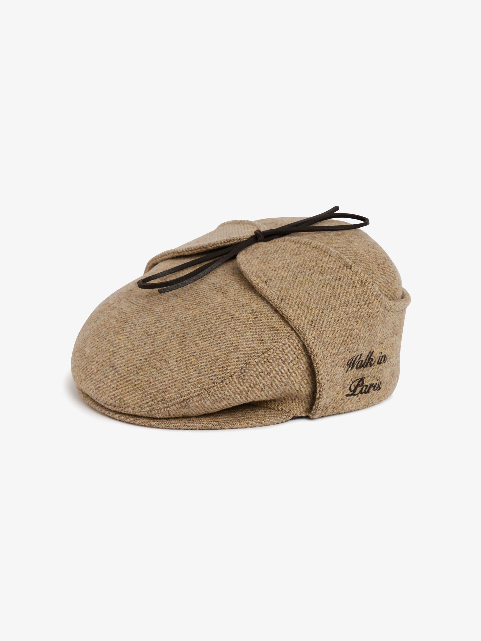 Beige wool Sherlock beret 1