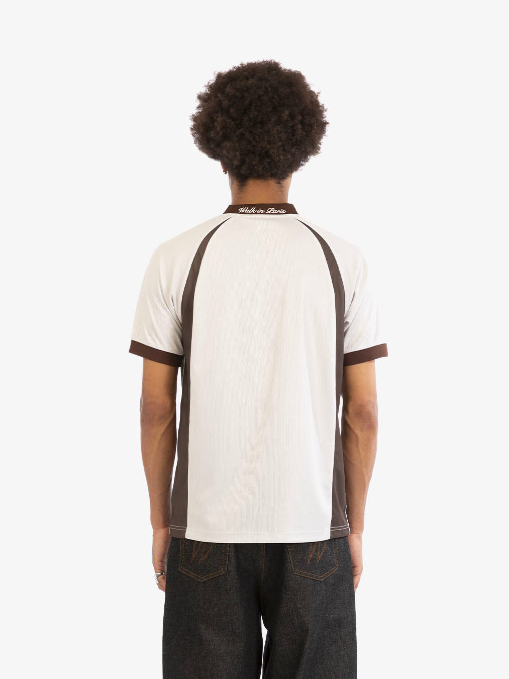 The beige football jersey