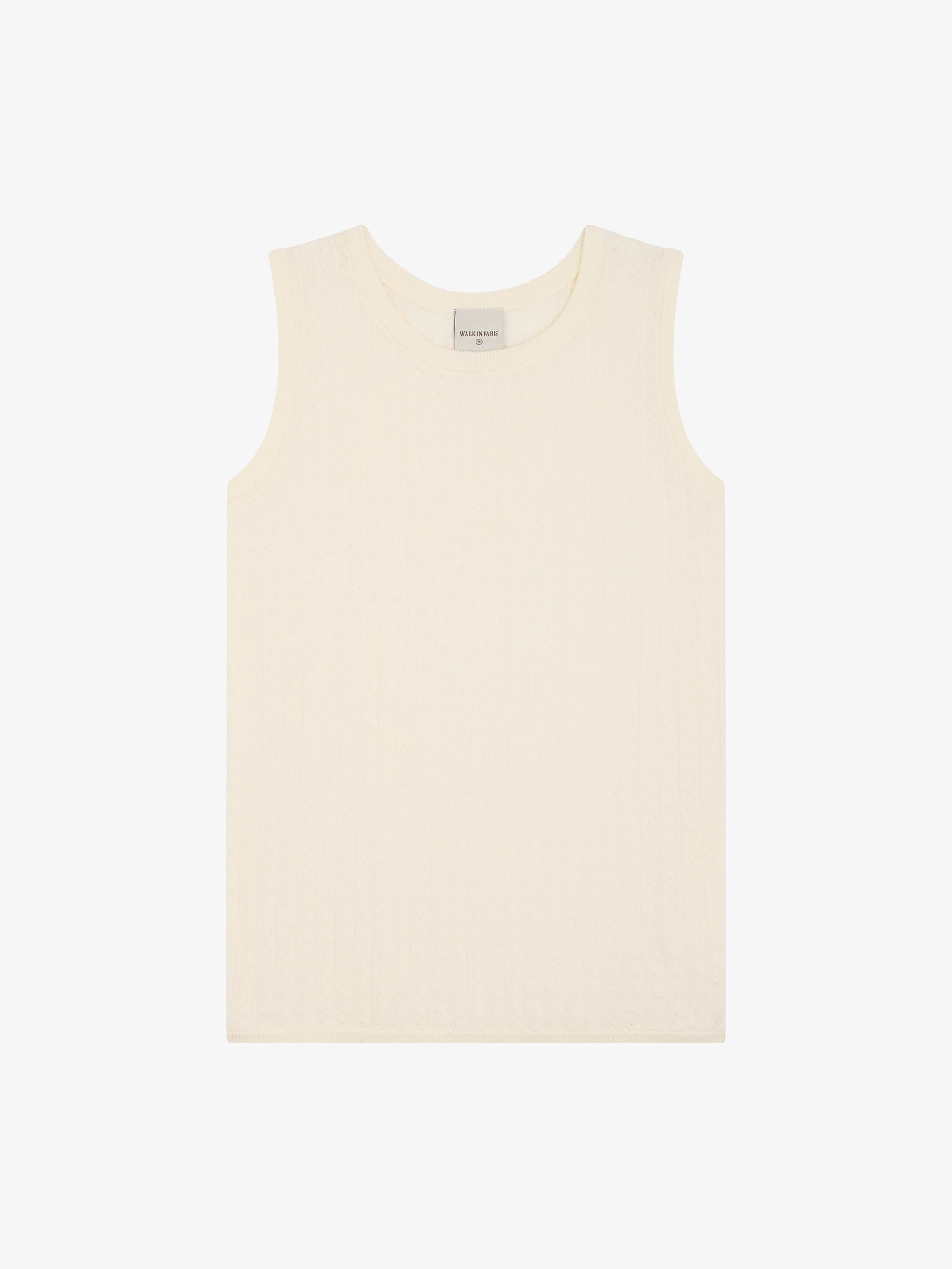 Le débardeur en maille beige 1