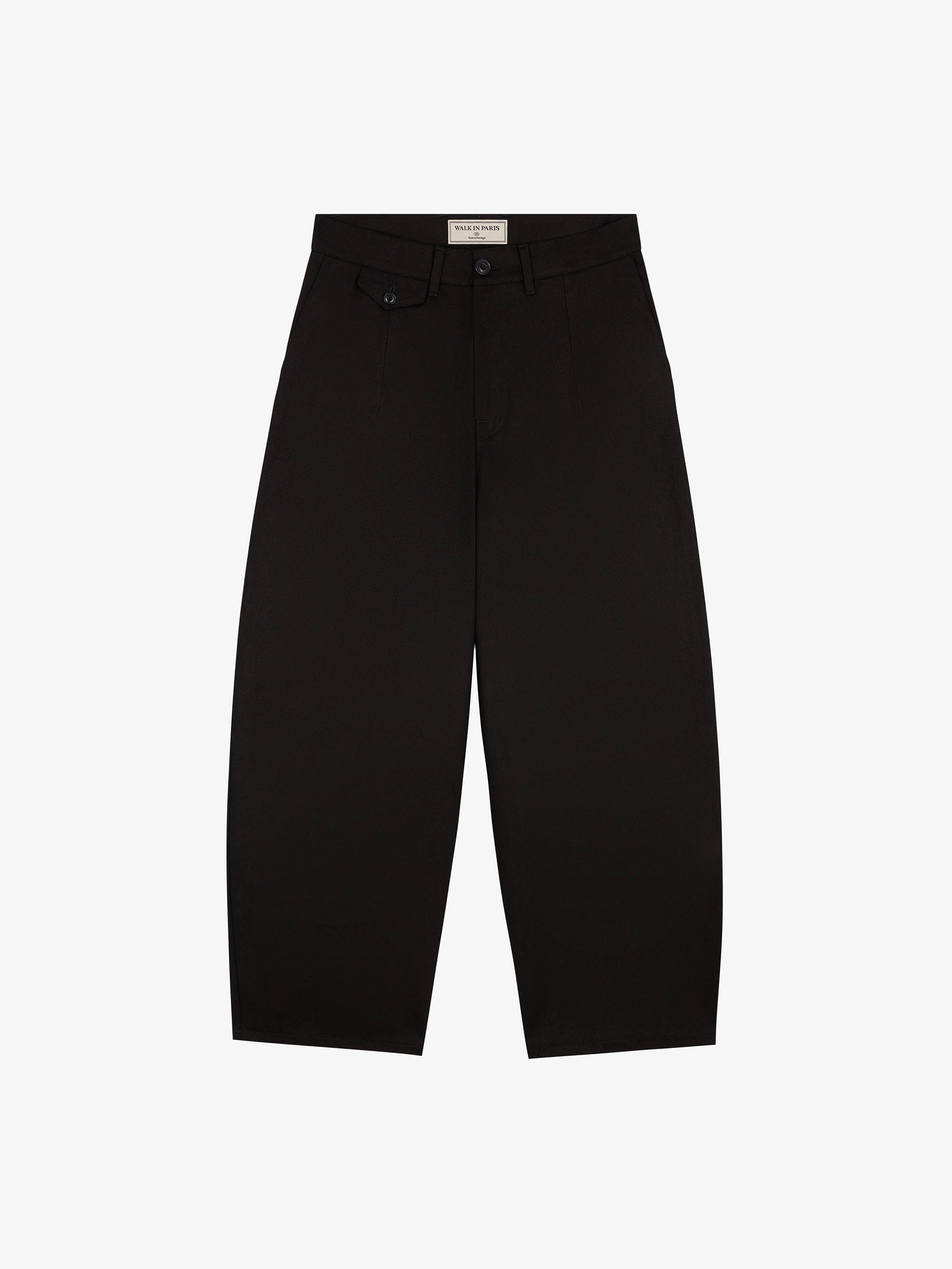 Le pantalon ballon noir en coton 1