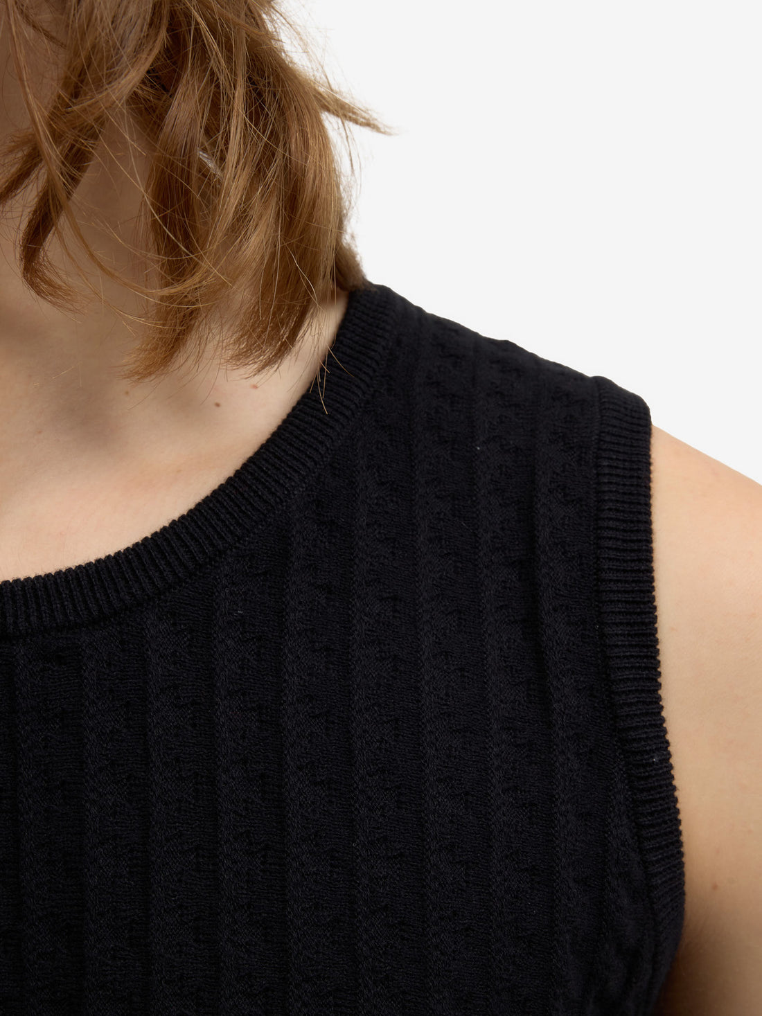 The black knit tank top
