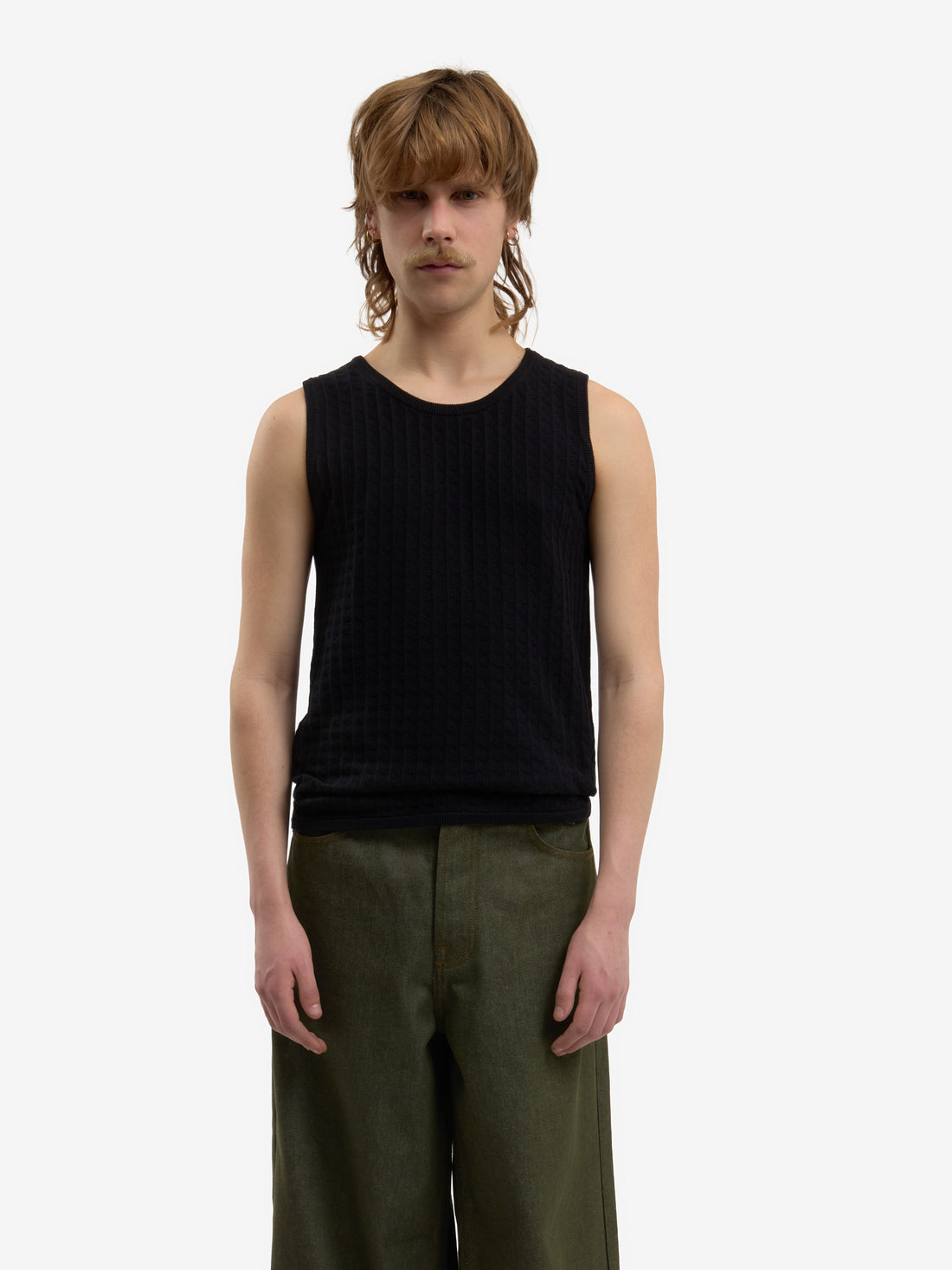 The black knit tank top