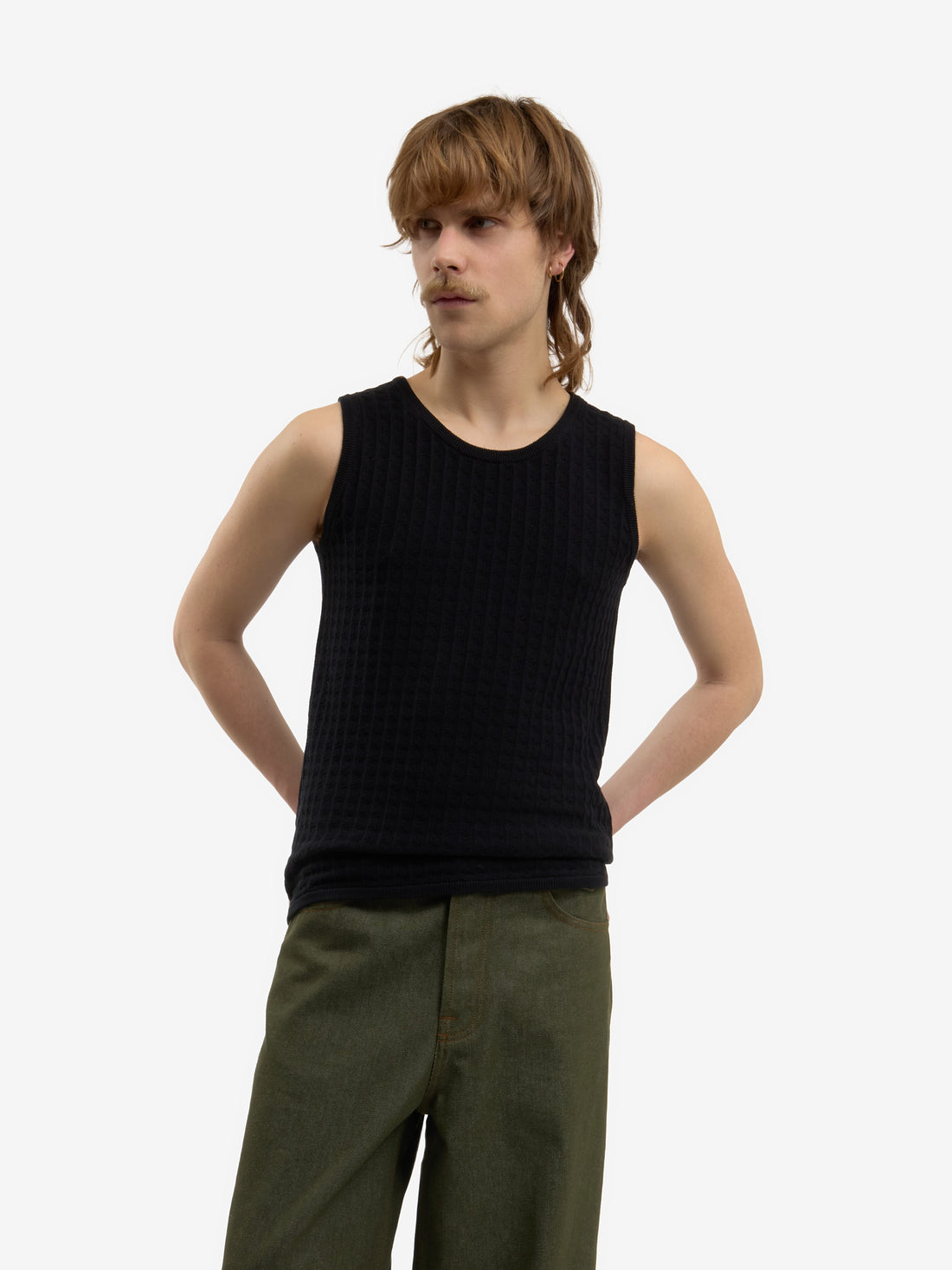 The black knit tank top