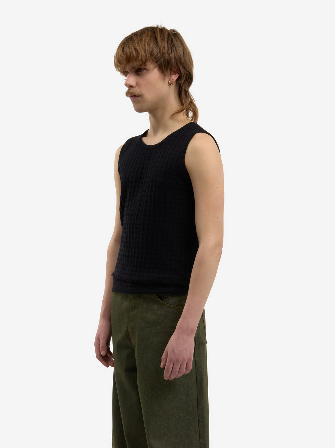 The black knit tank top
