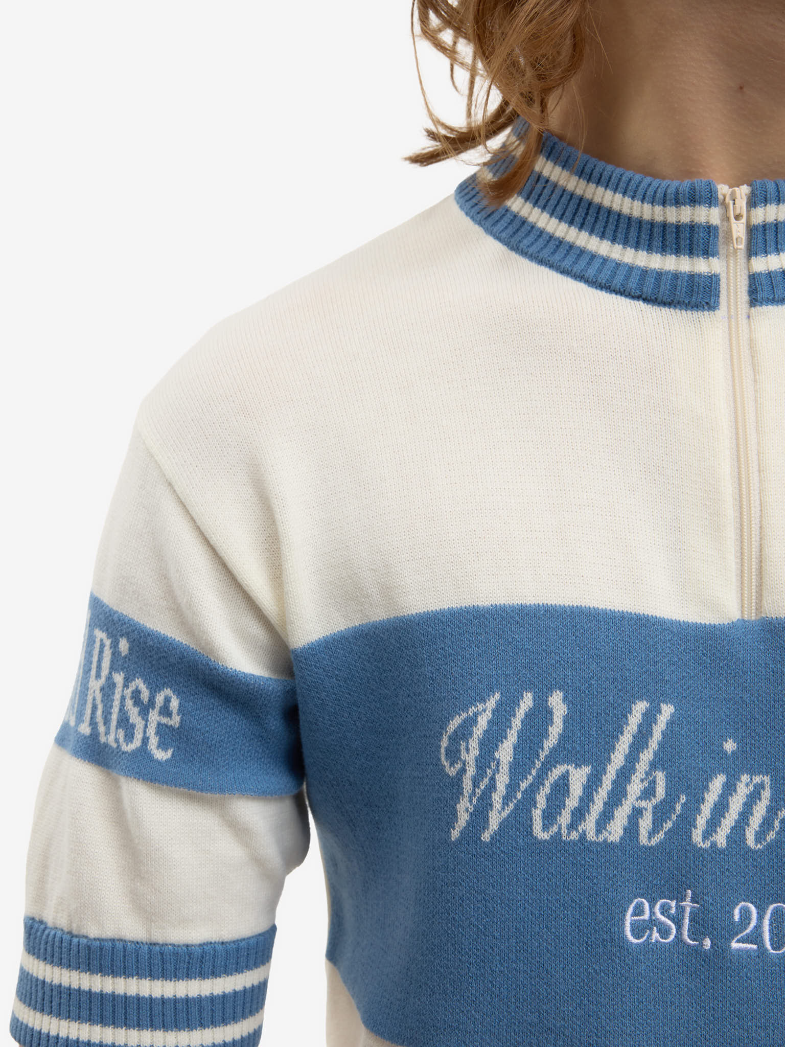 Le maillot de cycliste en maille bleu 5