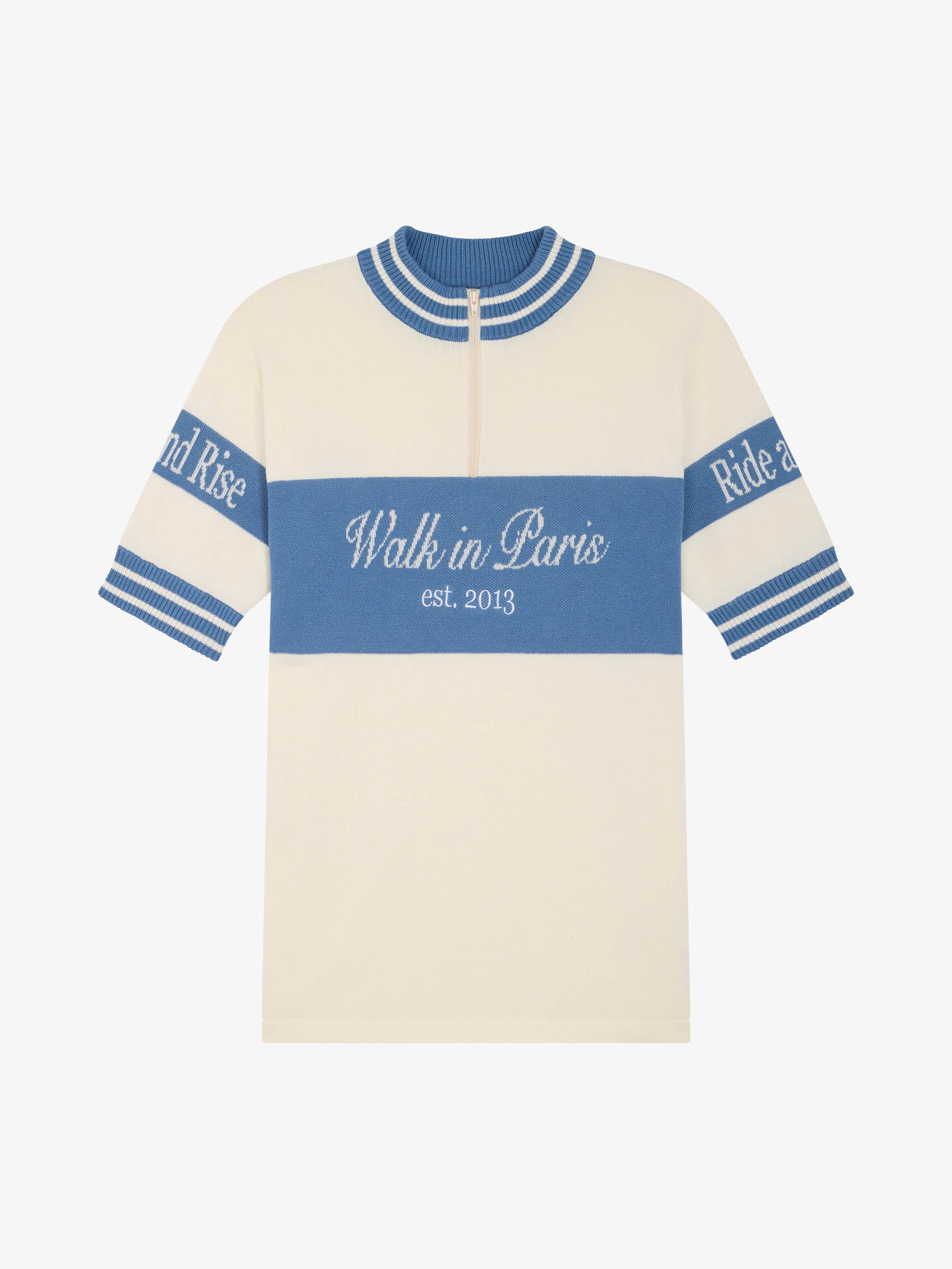 Le maillot de cycliste en maille bleu 1