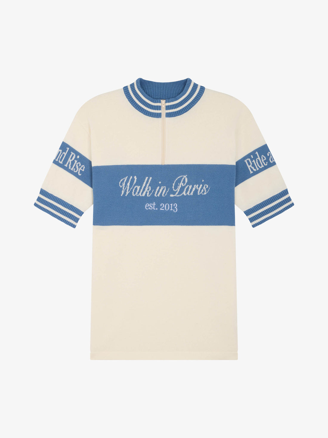 Le maillot de cycliste en maille bleu
