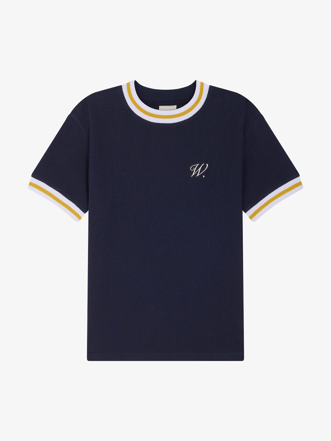 The blue knit t-shirt