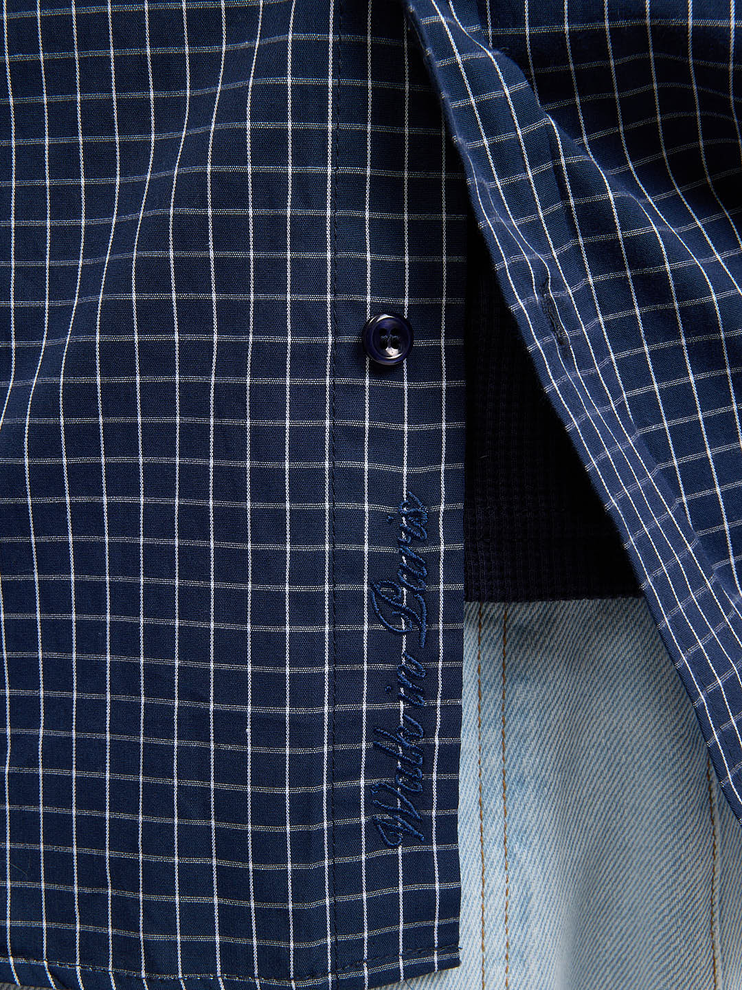 The blue plaid shirt 6