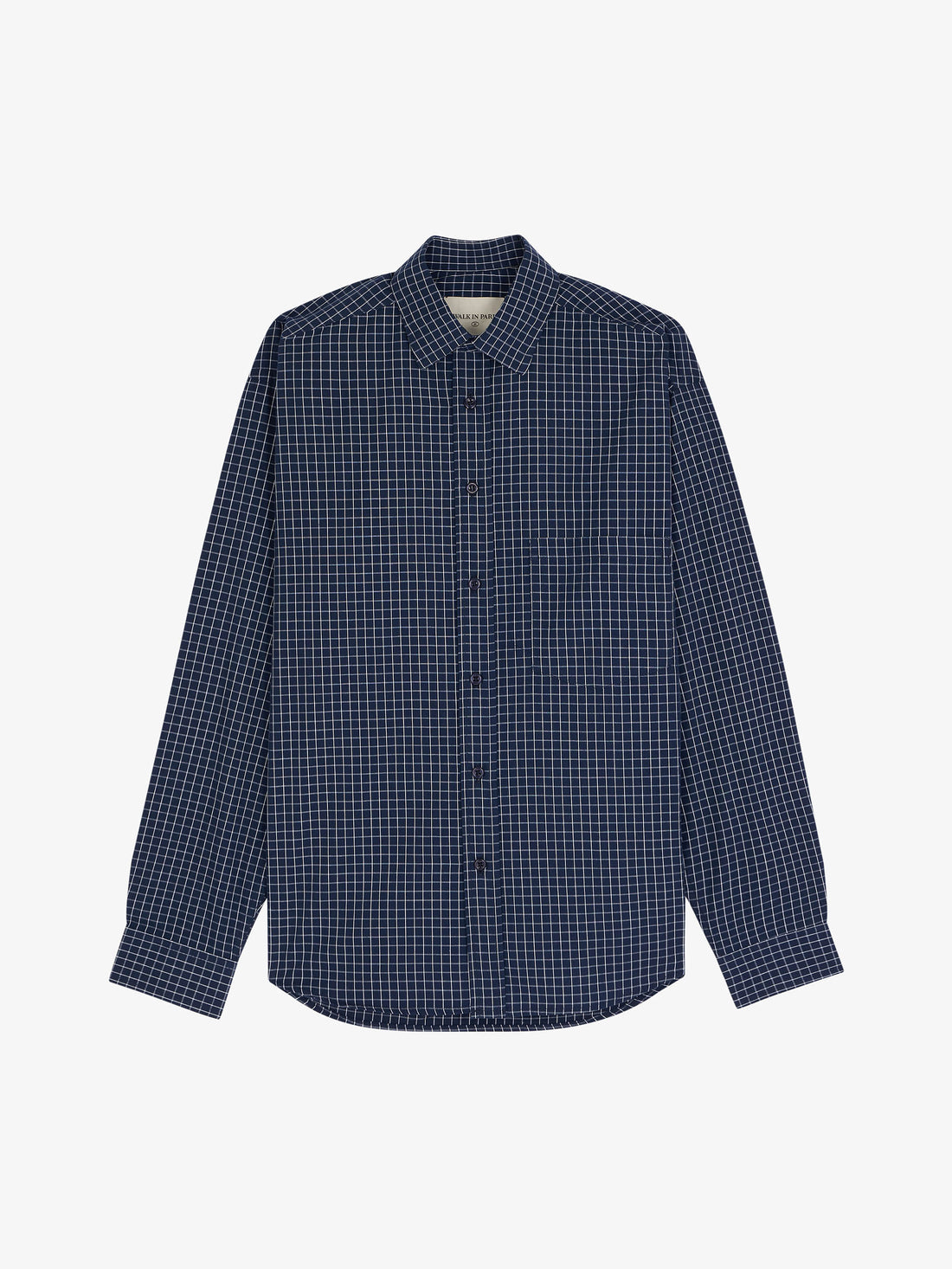 The blue plaid shirt