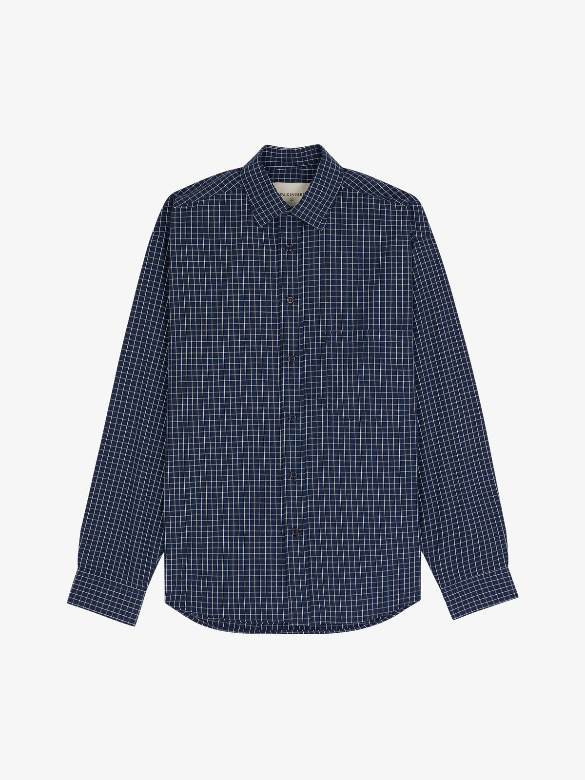 The blue plaid shirt