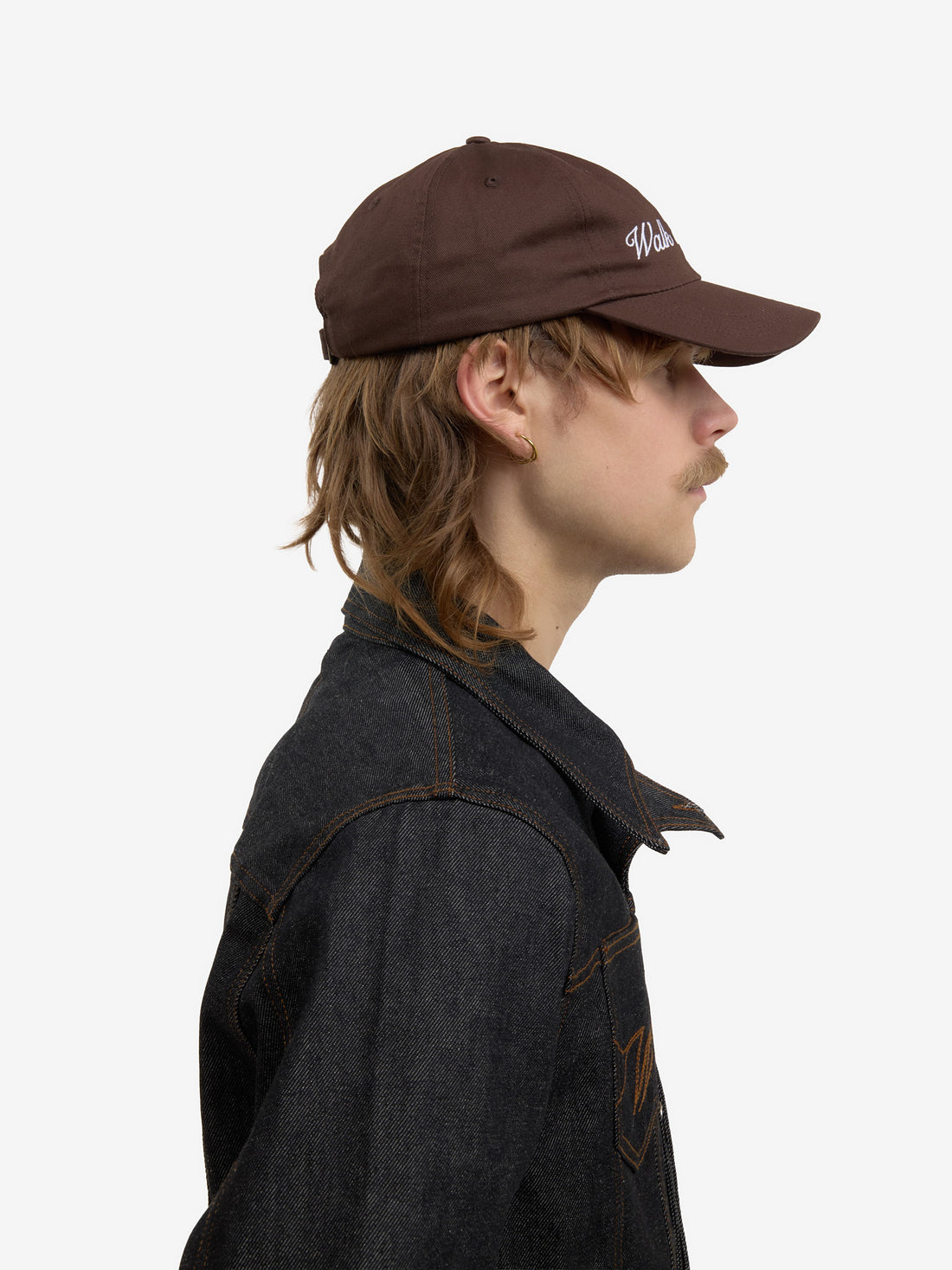 The brown baseball cap