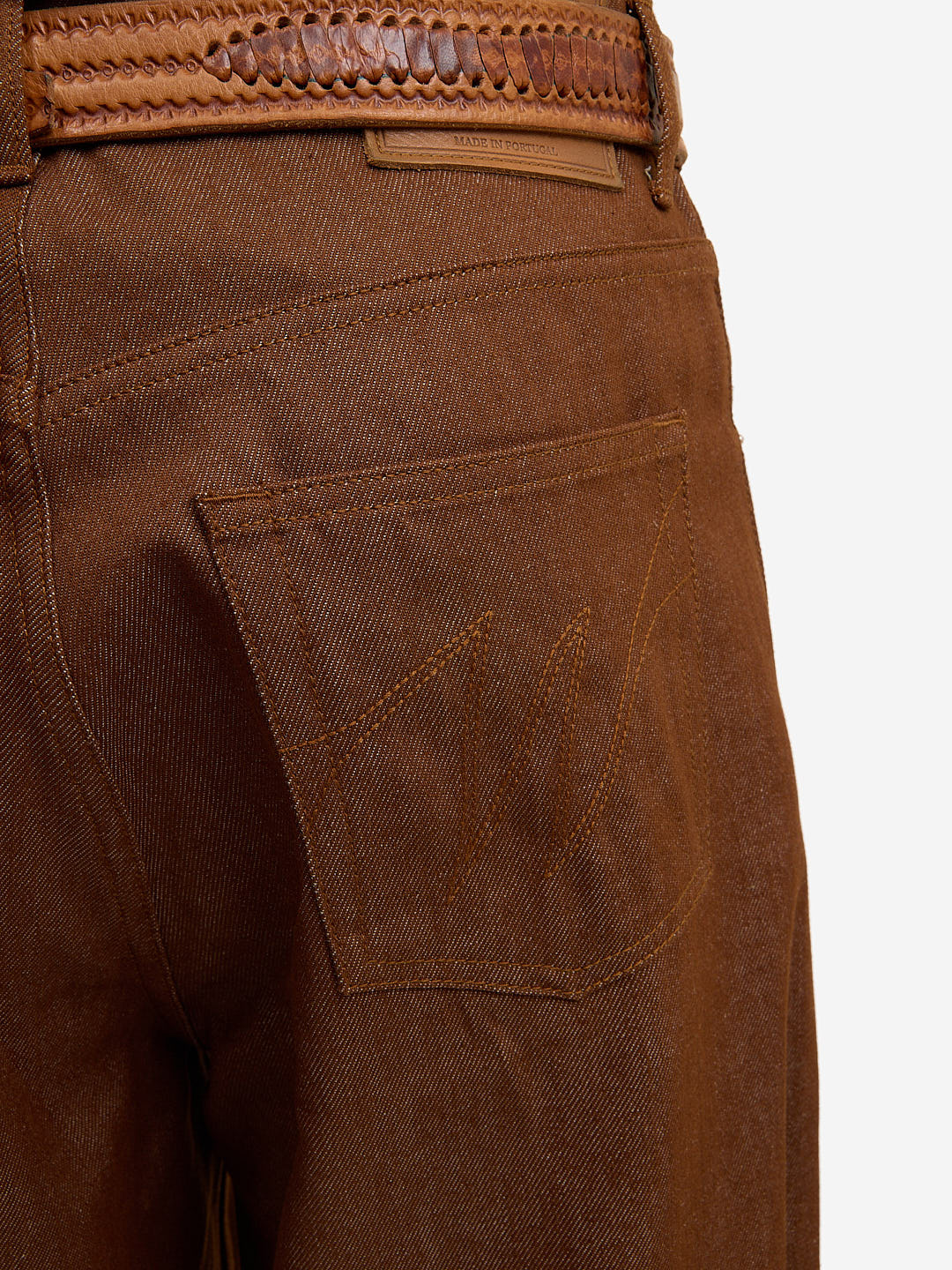 Le pantalon baggy en denim marron 12