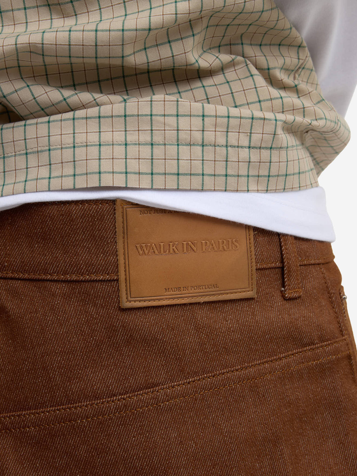 Le pantalon baggy en denim marron