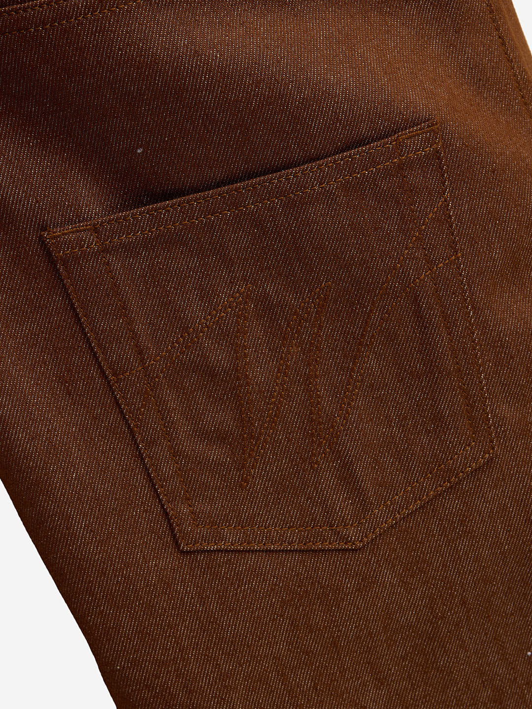 The brown baggy denim shorts